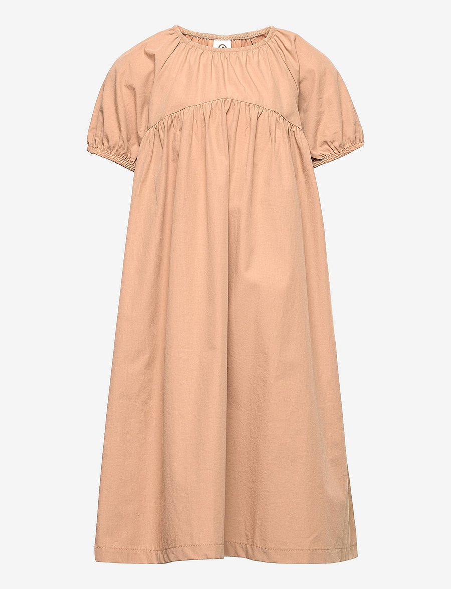 Müsli by Green Cotton - Poplin bell s/s dress - seed - 0
