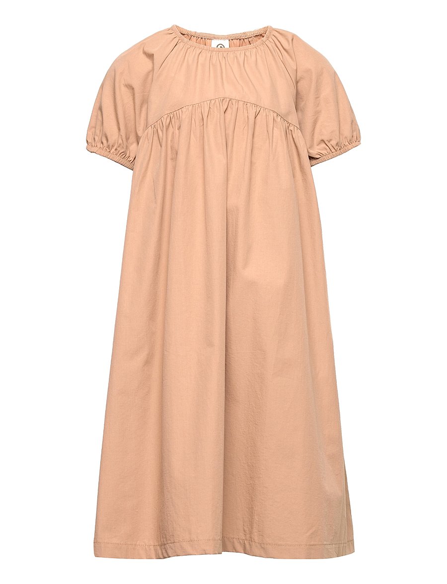 Müsli by Green Cotton - Poplin bell s/s dress - seed - 0
