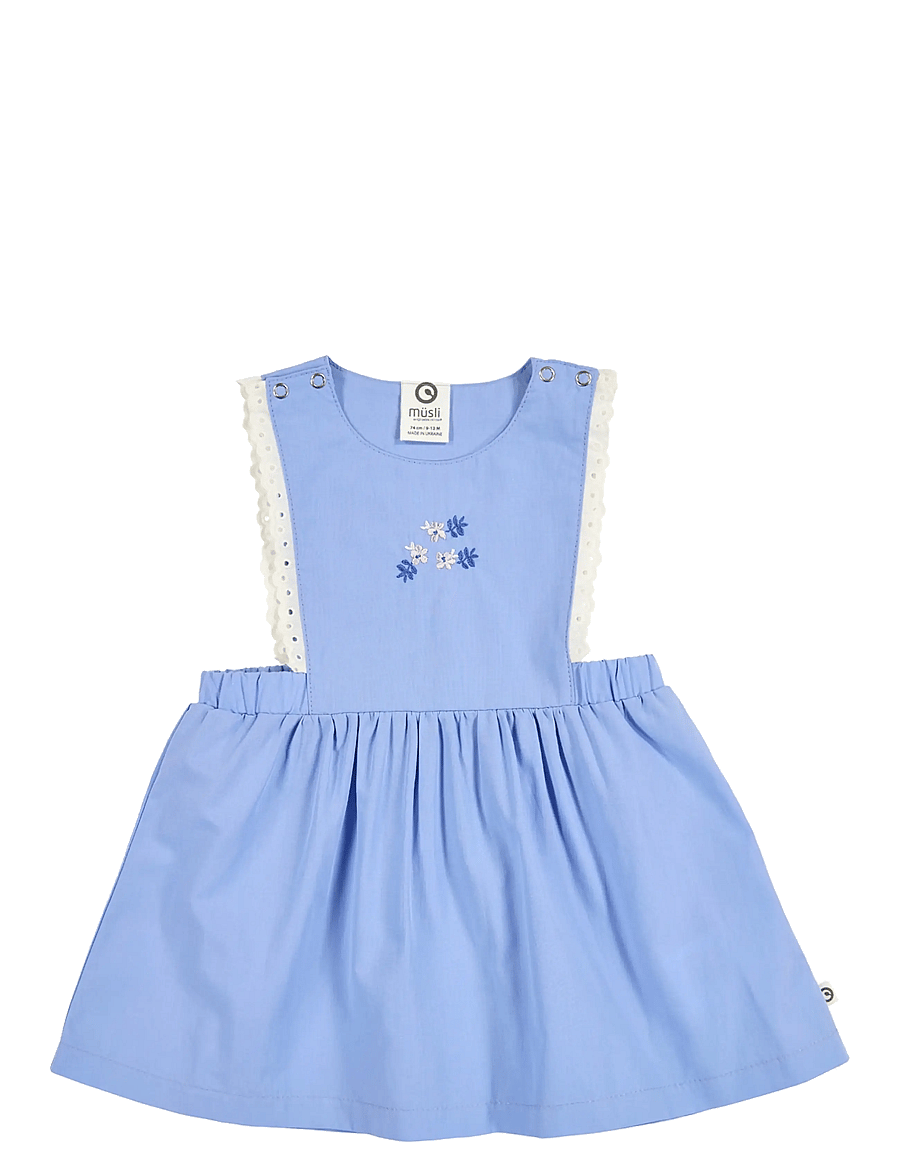 Müsli by Green Cotton - Spring pinafore dress baby - overallkjoler - shell blue - 1