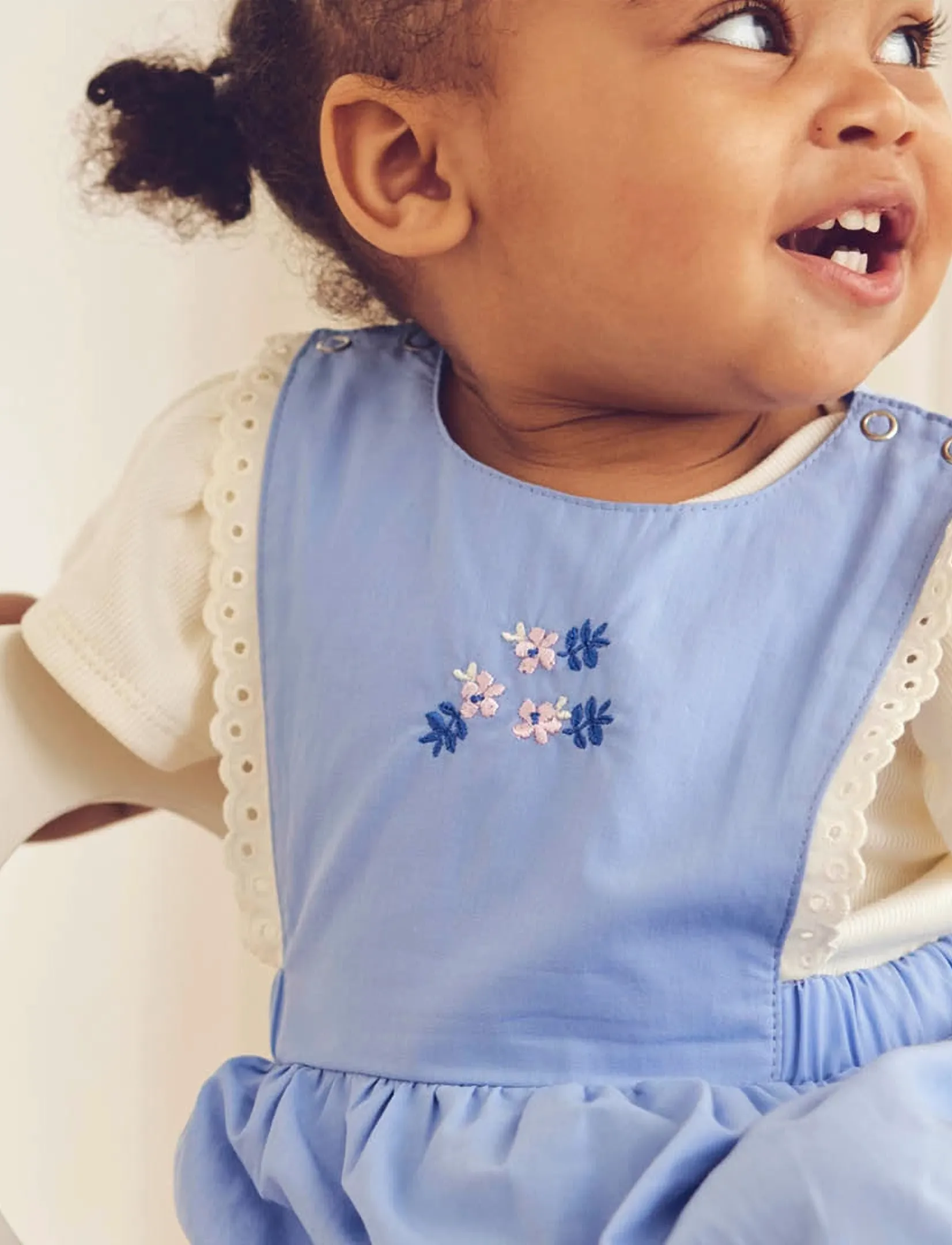 Müsli by Green Cotton - Spring pinafore dress baby - overallkjoler - shell blue - 3