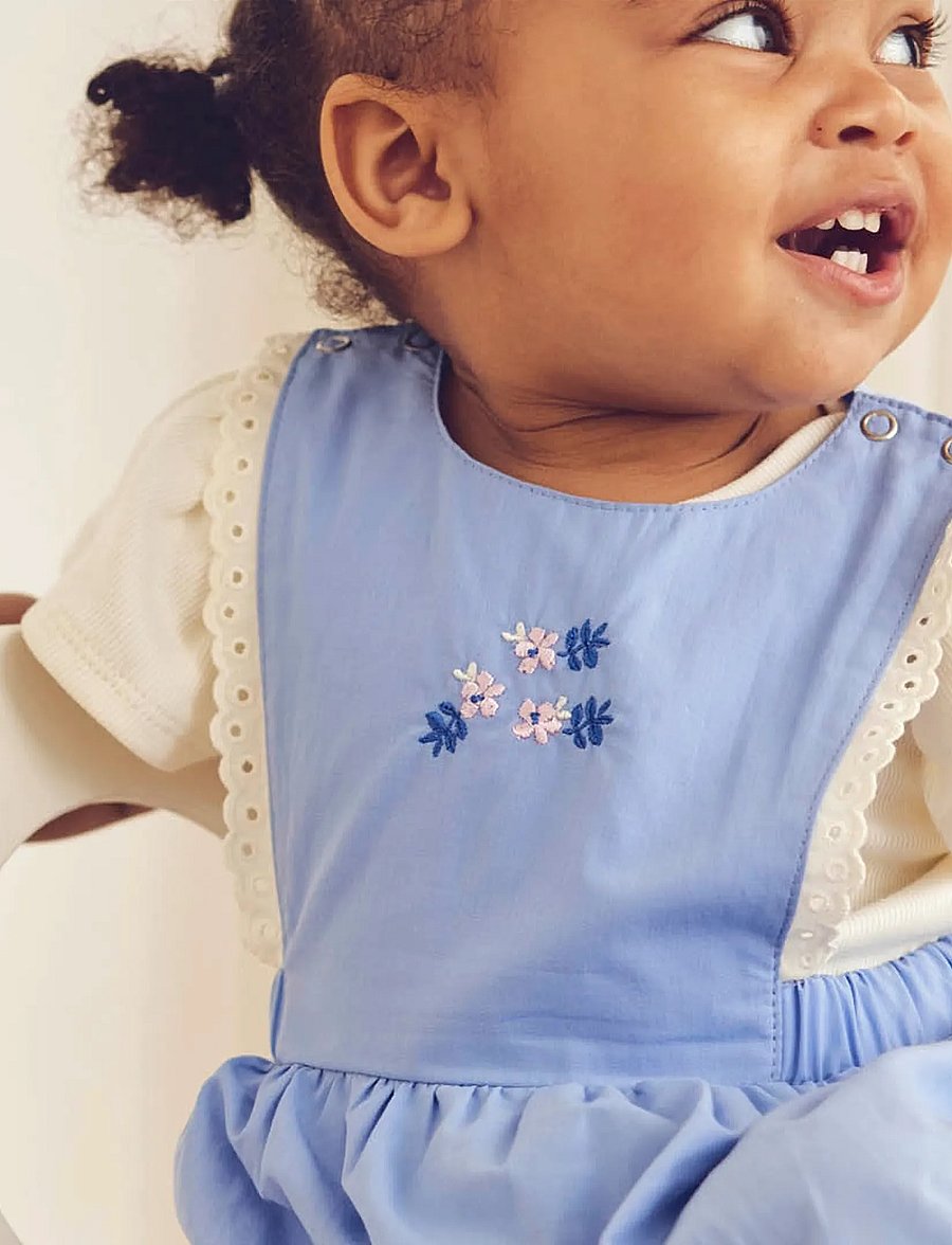 Müsli by Green Cotton - Spring pinafore dress baby - overallkjoler - shell blue - 3