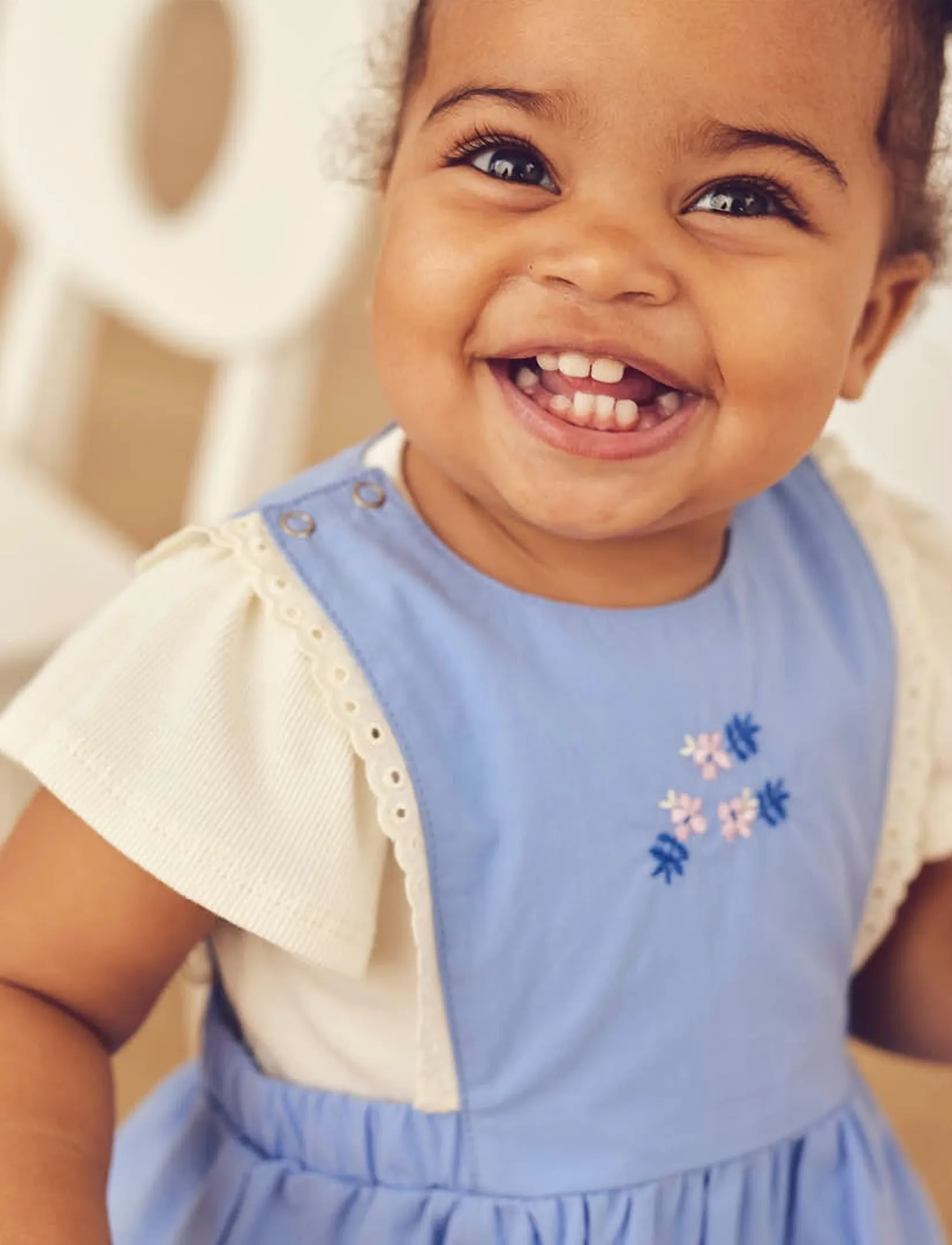 Müsli by Green Cotton - Spring pinafore dress baby - overallkjoler - shell blue - 4