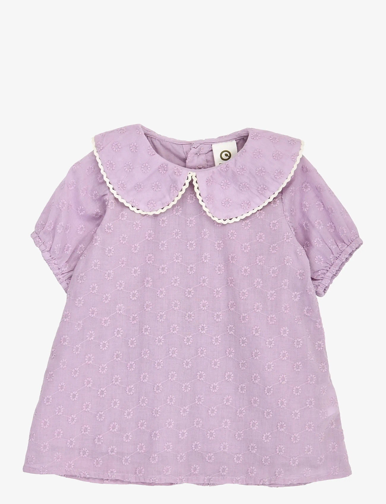 Müsli by Green Cotton - Daisy collar s/s dress baby - kurzärmelige babykleider - dream - 0