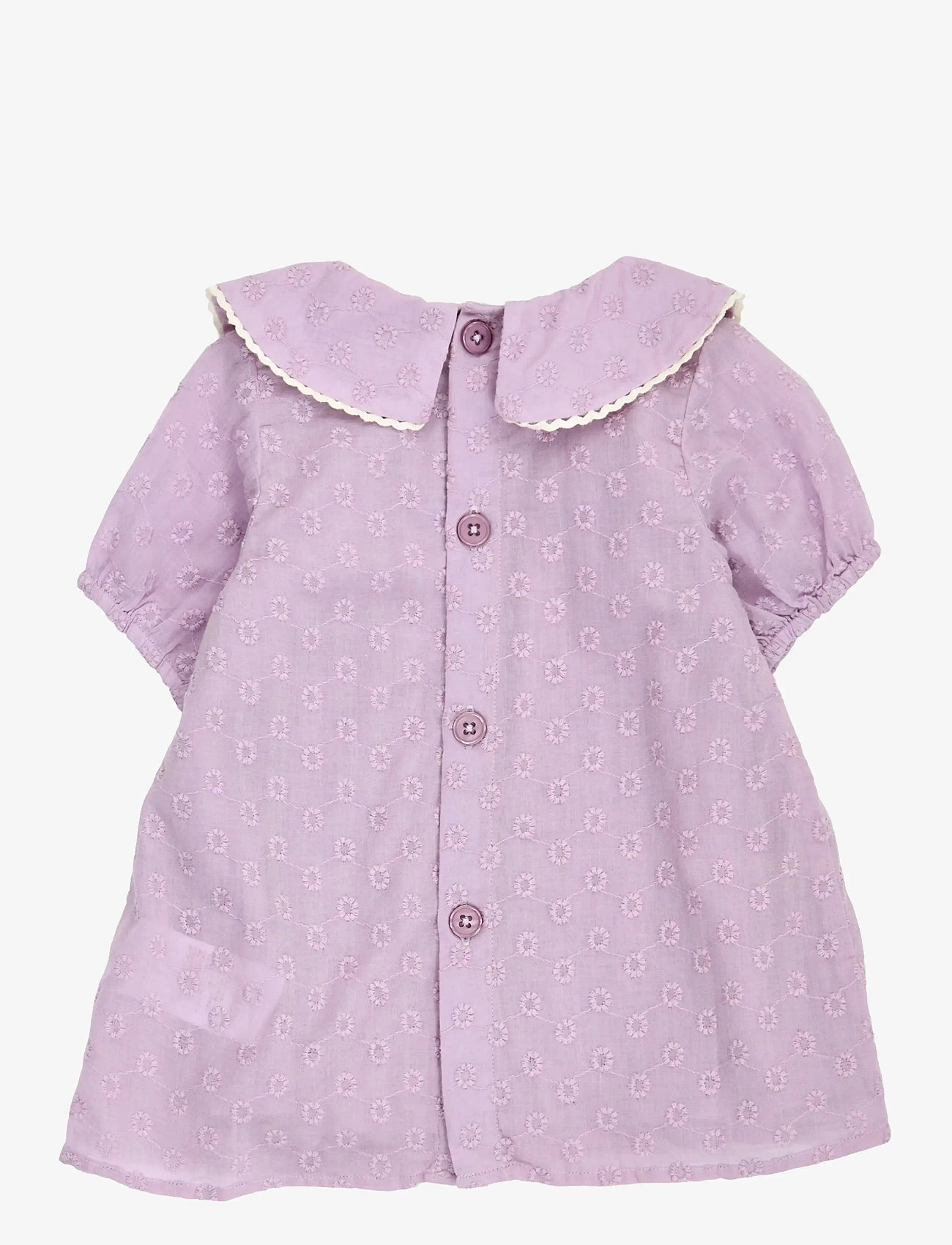 Müsli by Green Cotton - Daisy collar s/s dress baby - kurzärmelige babykleider - dream - 1