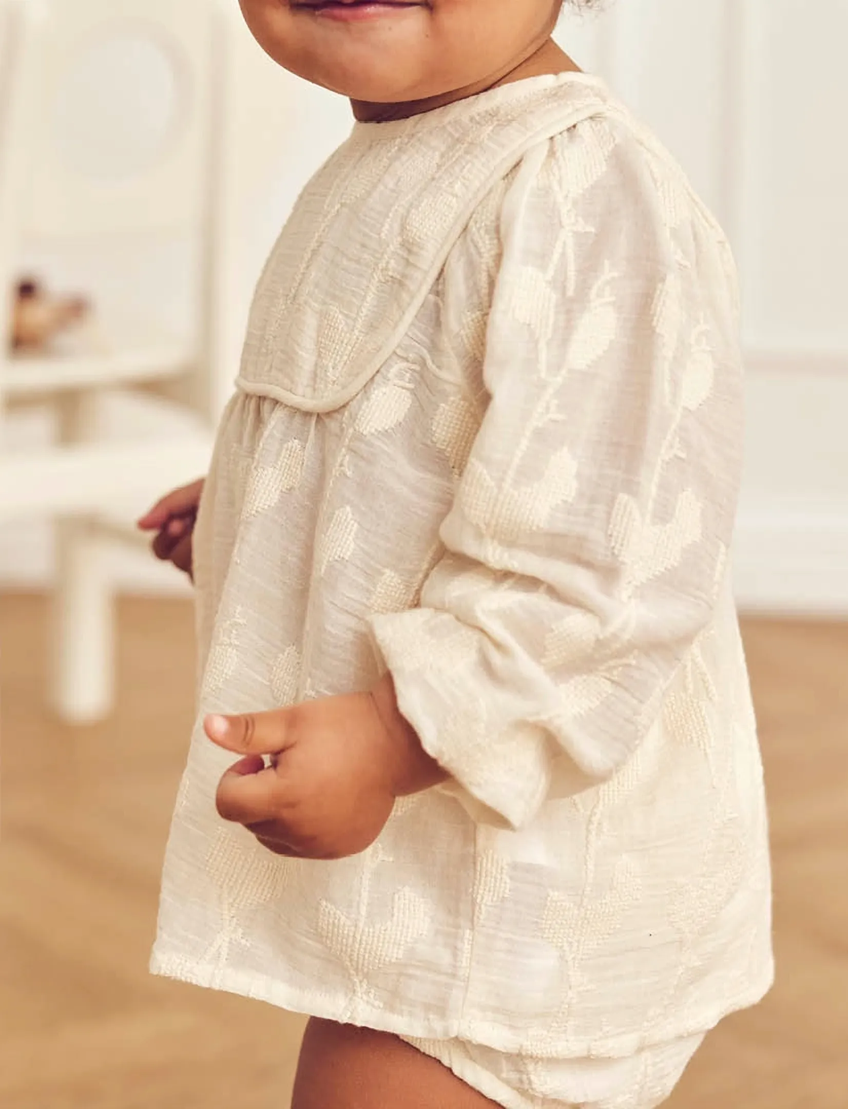 Müsli by Green Cotton Poetry Puff S/S Dress Baby, 92, Baby Dresses, Creme - Short-sleeved Kinder