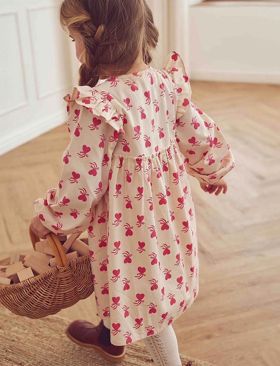 Müsli - Love letter l/s dress - oak/ rouge red - 0