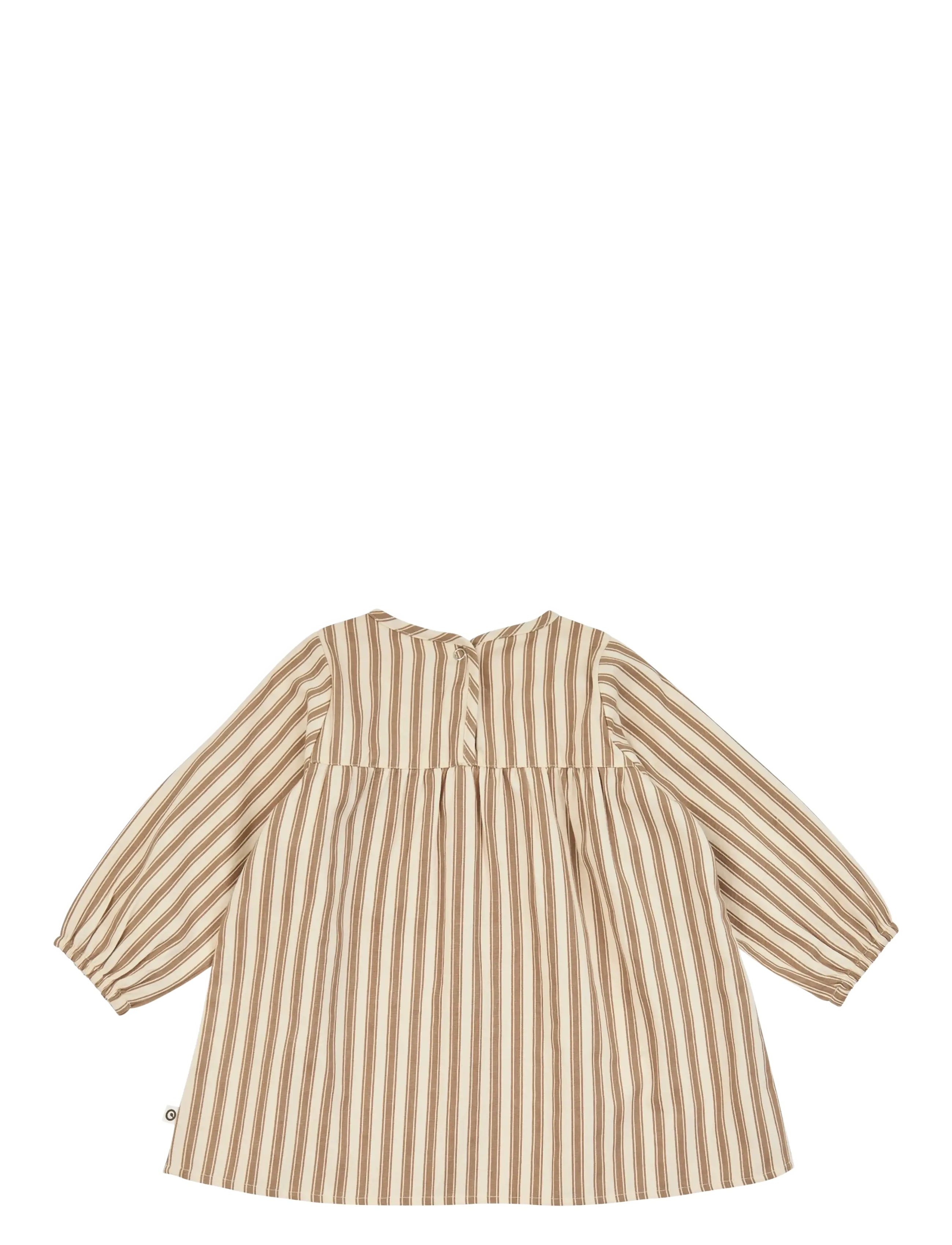 Müsli - Woven stripe l/s dress baby - oak/ walnut - 1
