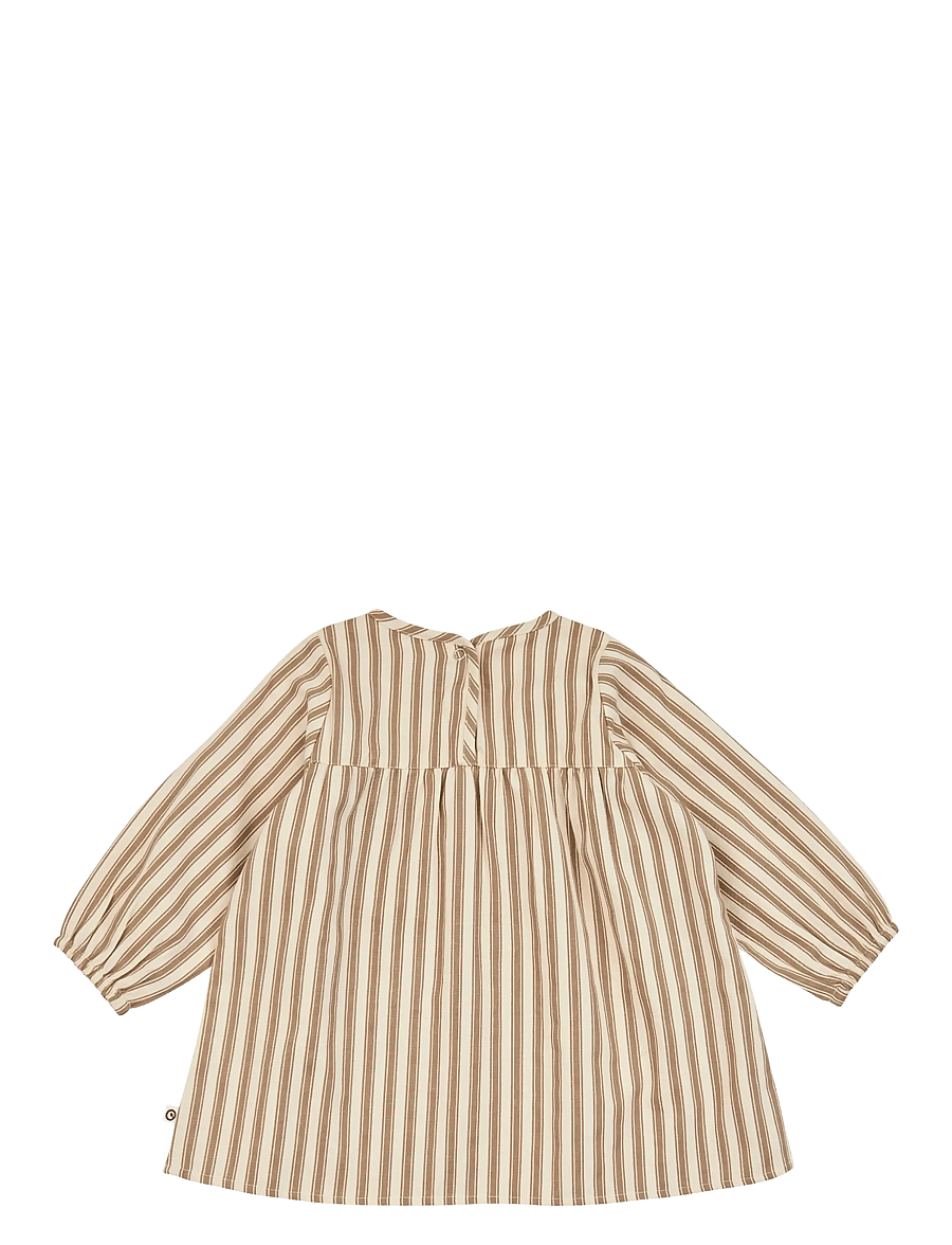 Müsli - Woven stripe l/s dress baby - oak/ walnut - 1