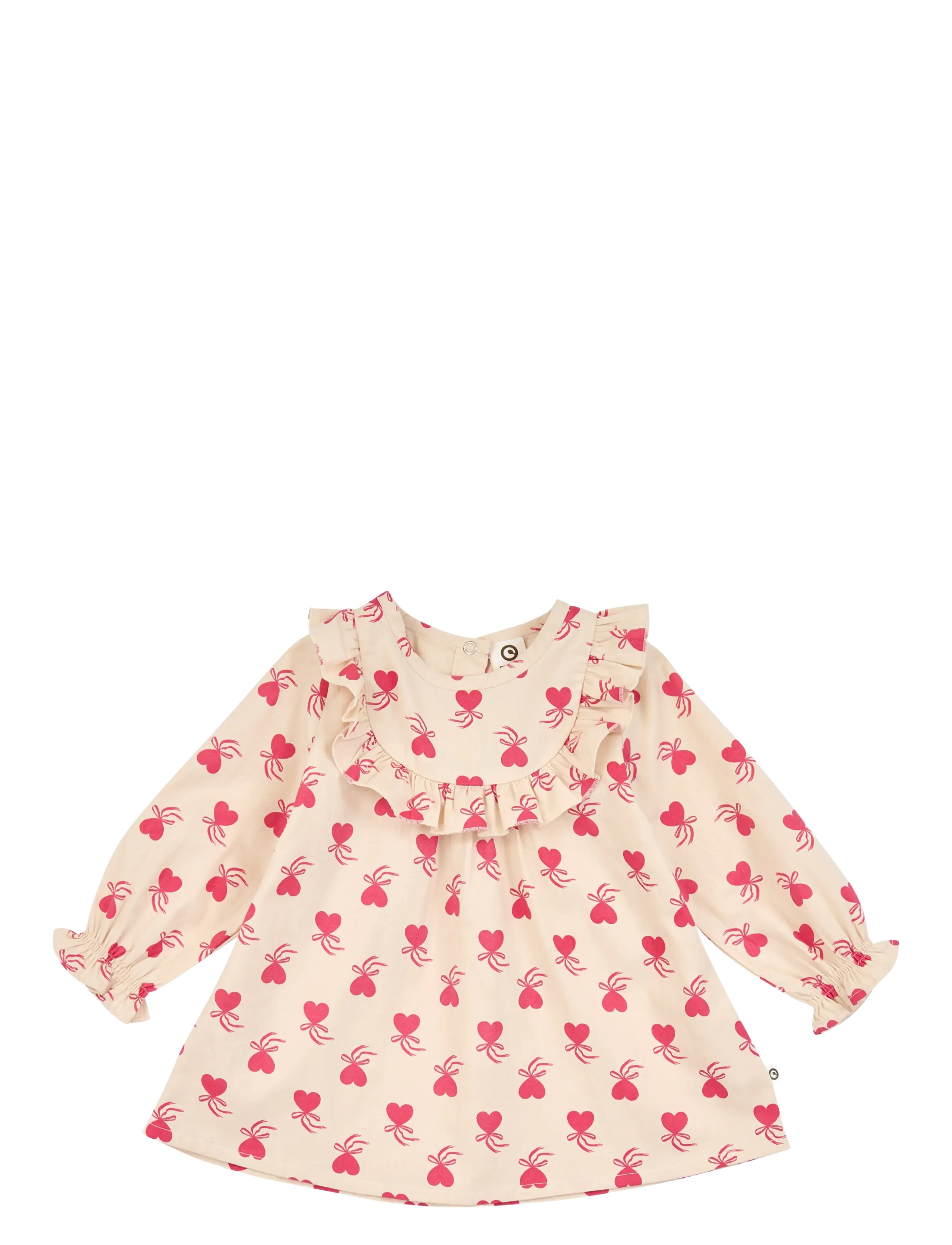 Müsli Love letter l/s dress baby - Shop efter størrelse - OAK/ ROUGE RED / cream