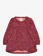 Petit blossom l/s dress baby - FIG/BOYSENBERRY/BERRY RED