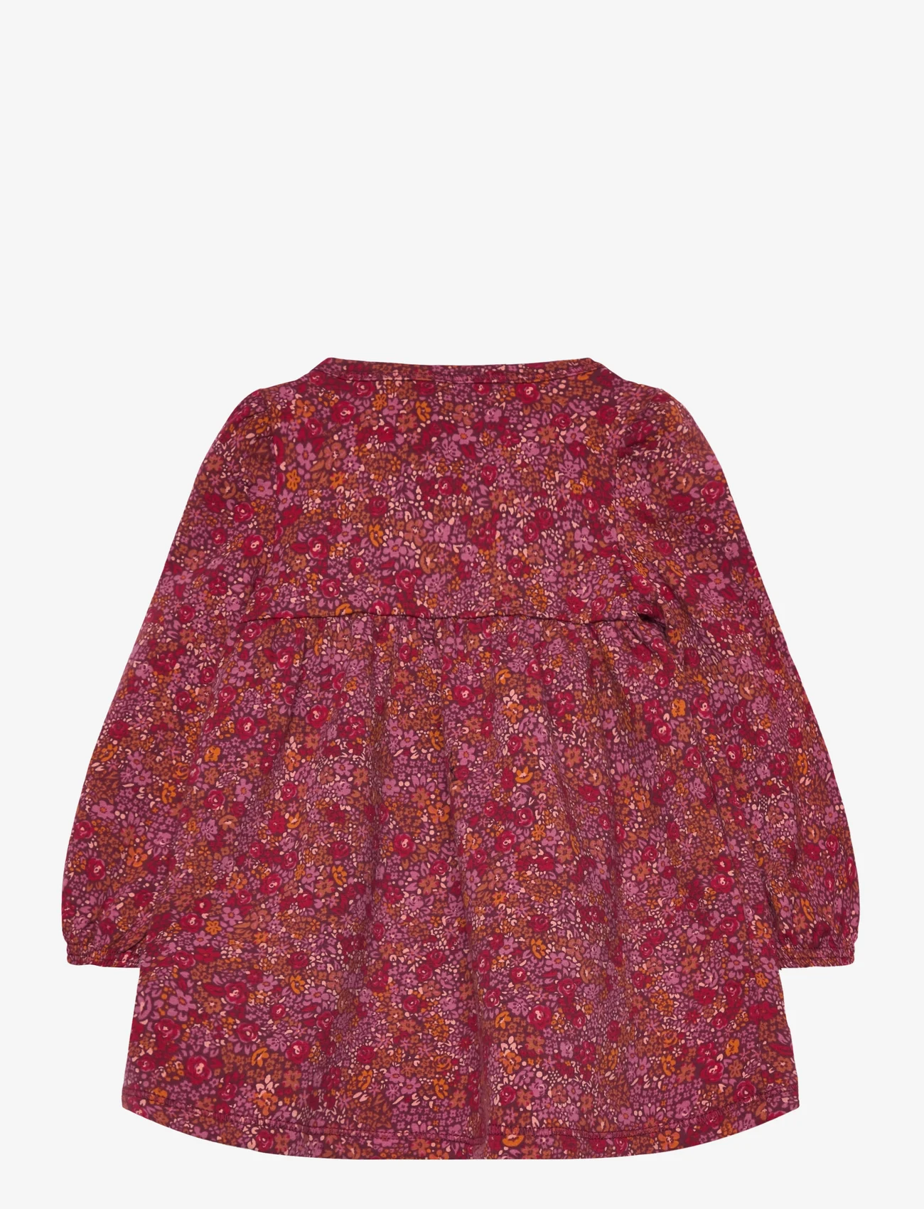 Müsli by Green Cotton - Petit blossom l/s dress baby - long-sleeved casual dresses - fig/boysenberry/berry red - 1