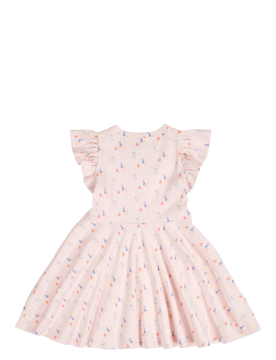 Müsli by Green Cotton - Picnic frill s/s swing dress - robes décontractées à manches courtes - primrose/ shell blue/ tofu - 2
