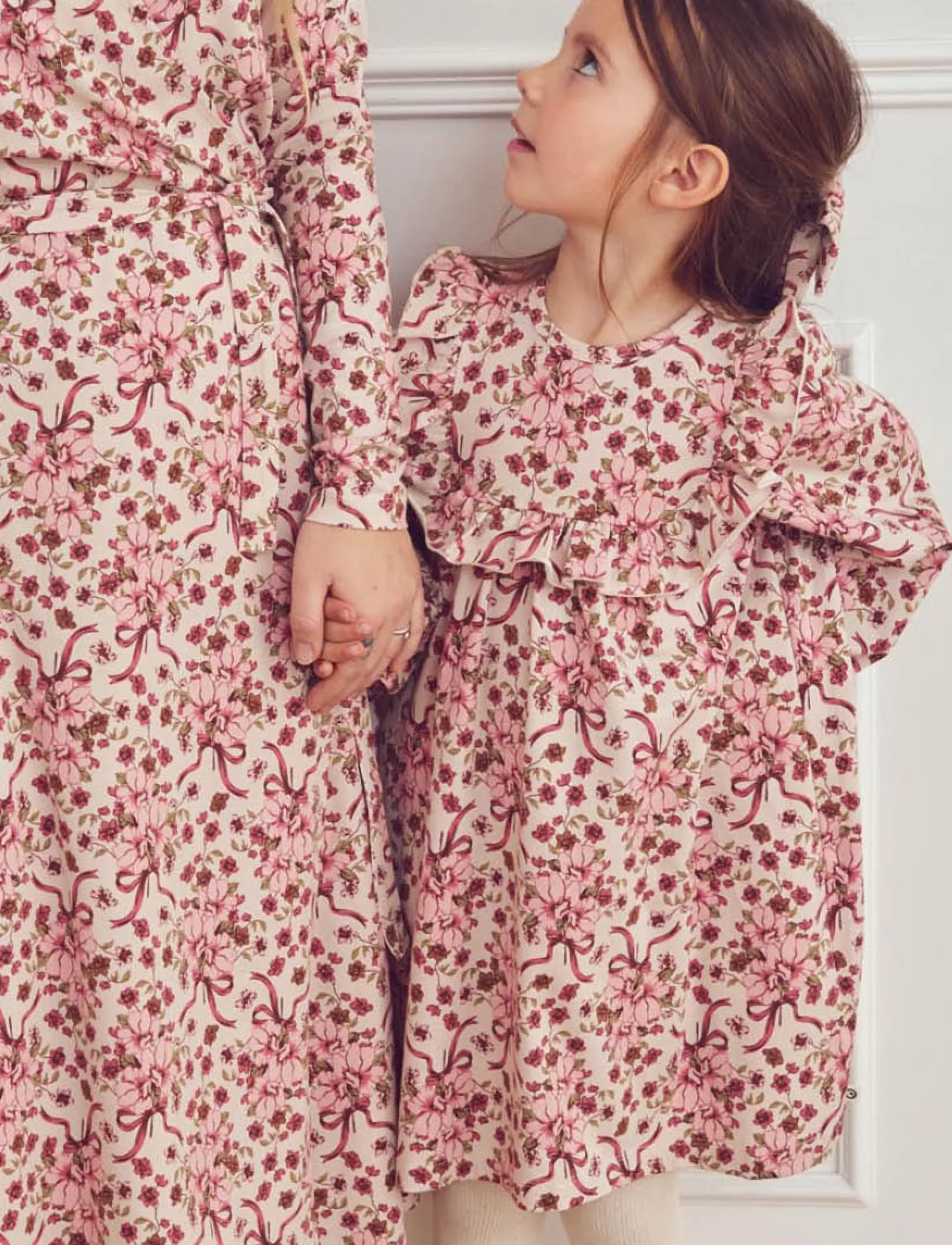 Müsli - Bouquet ruffle l/s dress - langärmelige freizeitkleider - oak/ blush/ baroque rose - 3