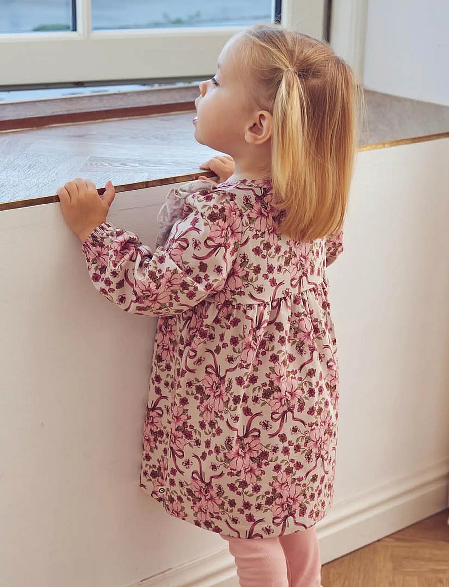Müsli - Bouquet ruffle l/s dress - langärmelige freizeitkleider - oak/ blush/ baroque rose - 4