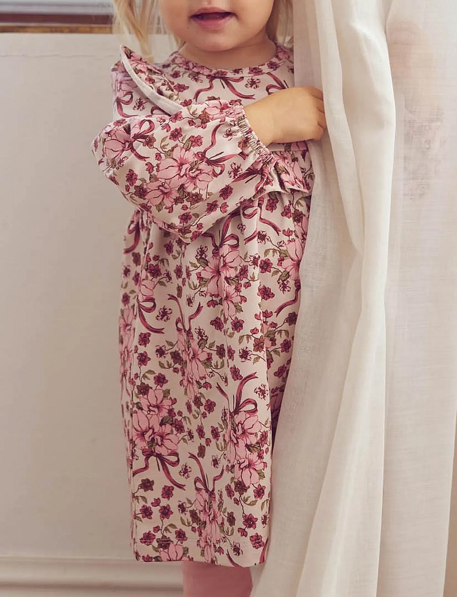 Müsli - Bouquet ruffle l/s dress - langärmelige freizeitkleider - oak/ blush/ baroque rose - 5
