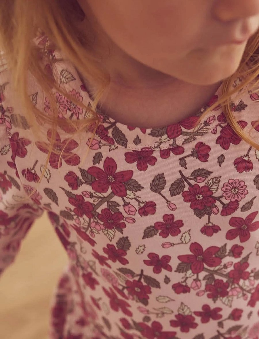 Müsli - Velora l/s swing dress - langärmelige freizeitkleider - blush/ baroque rose/ mauve - 0
