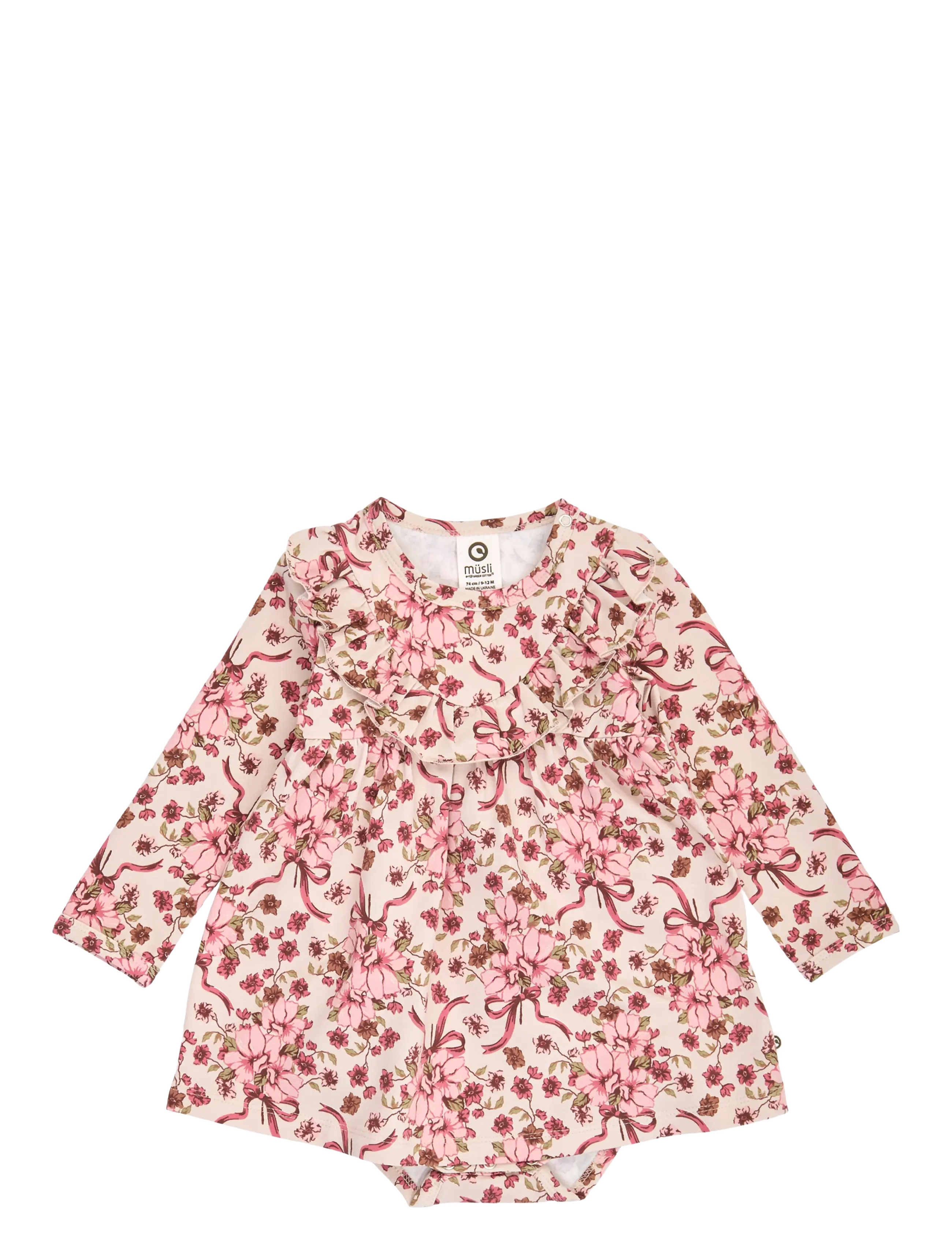 Müsli Bouquet l/s frill dress body - Kleidung - OAK/ BLUSH/ BAROQUE ROSE / pink/rose