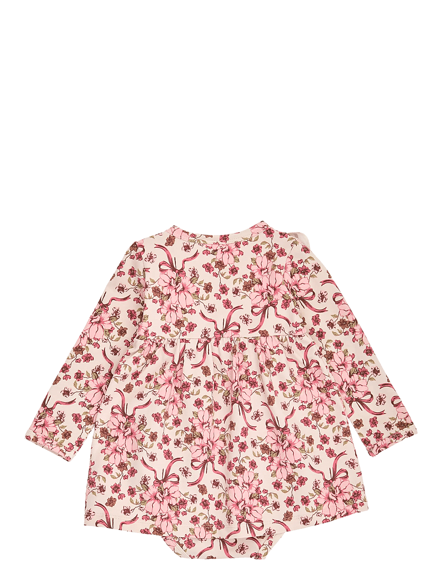 Müsli - Bouquet l/s frill dress body - langärmelige babykleider - oak/ blush/ baroque rose - 1