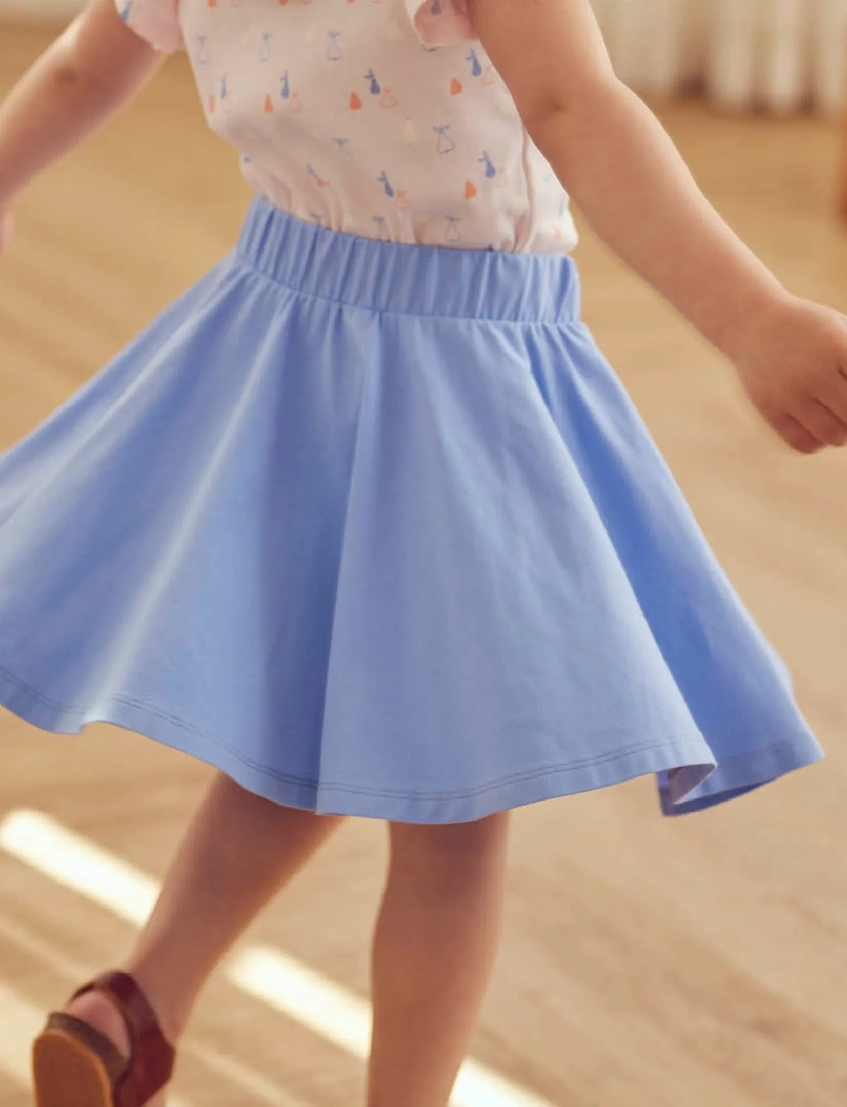 Müsli by Green Cotton Cozy Me Skirt, 110, Blue, Nederdele > Korte Nederdele, Børn