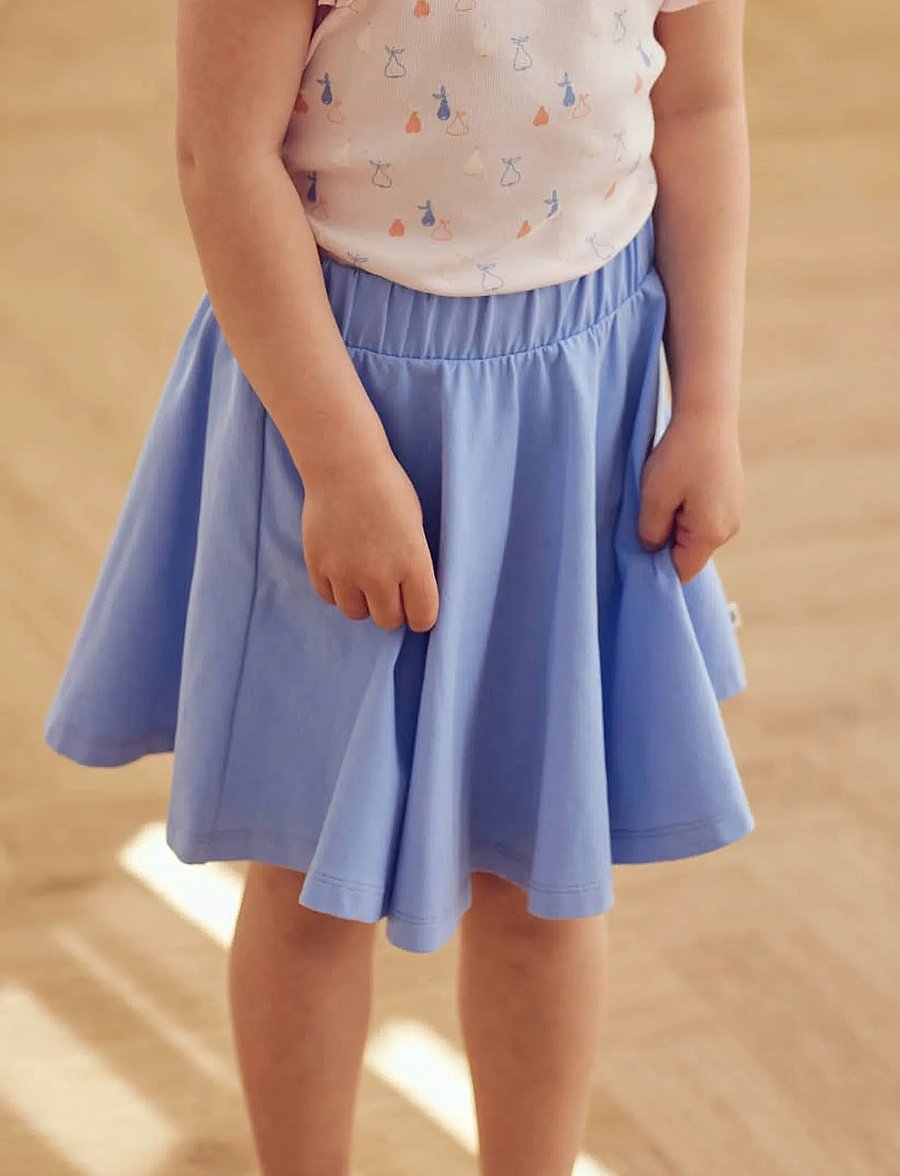 Müsli by Green Cotton - Cozy me skirt - korte nederdele - shell blue - 3