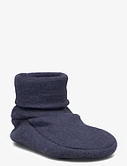 Woolly fleece booties - NIGHT BLUE