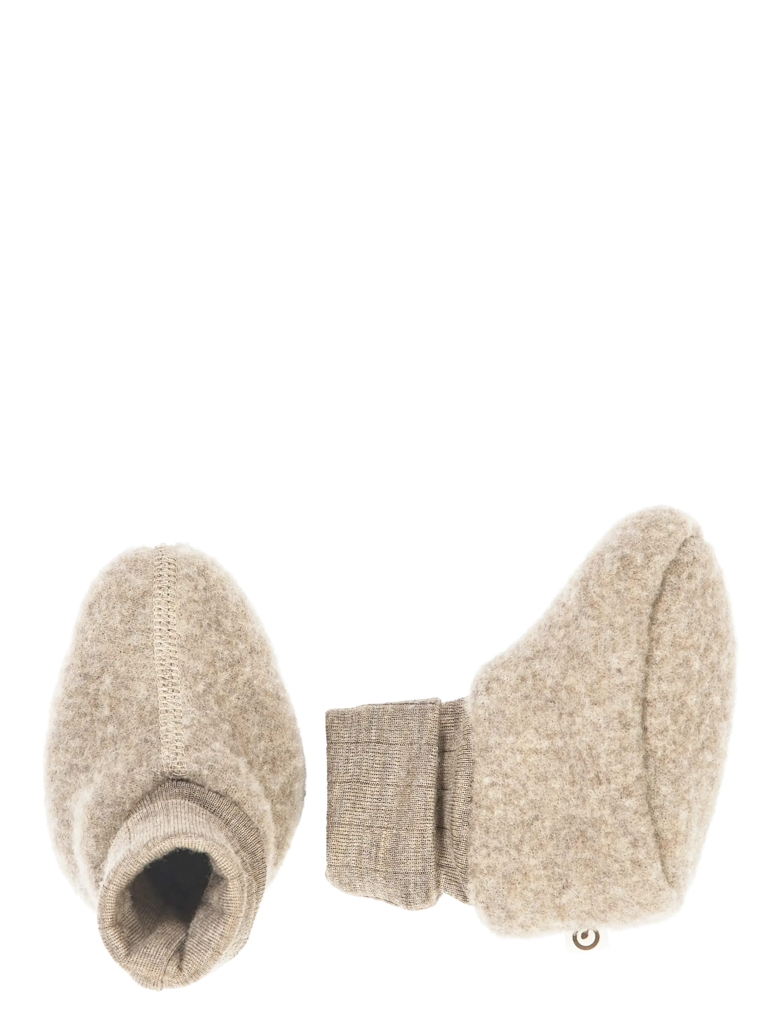 Müsli by Green Cotton Woolly fleece booties - Müsli by Green Cotton - BALSAM MELANGE / beige