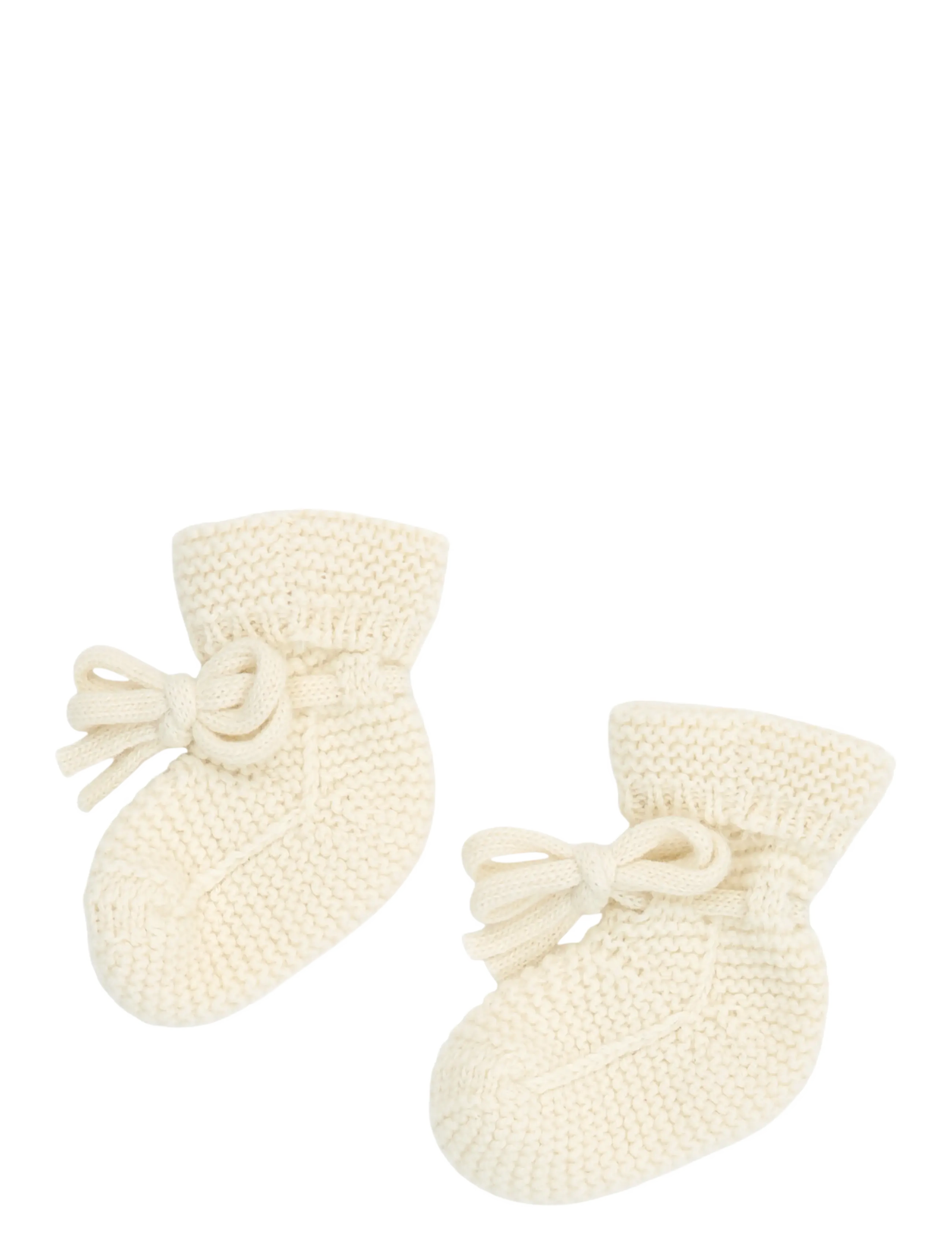 Müsli Wool knit booties - Baby Booties - OAT 013040401 / cream