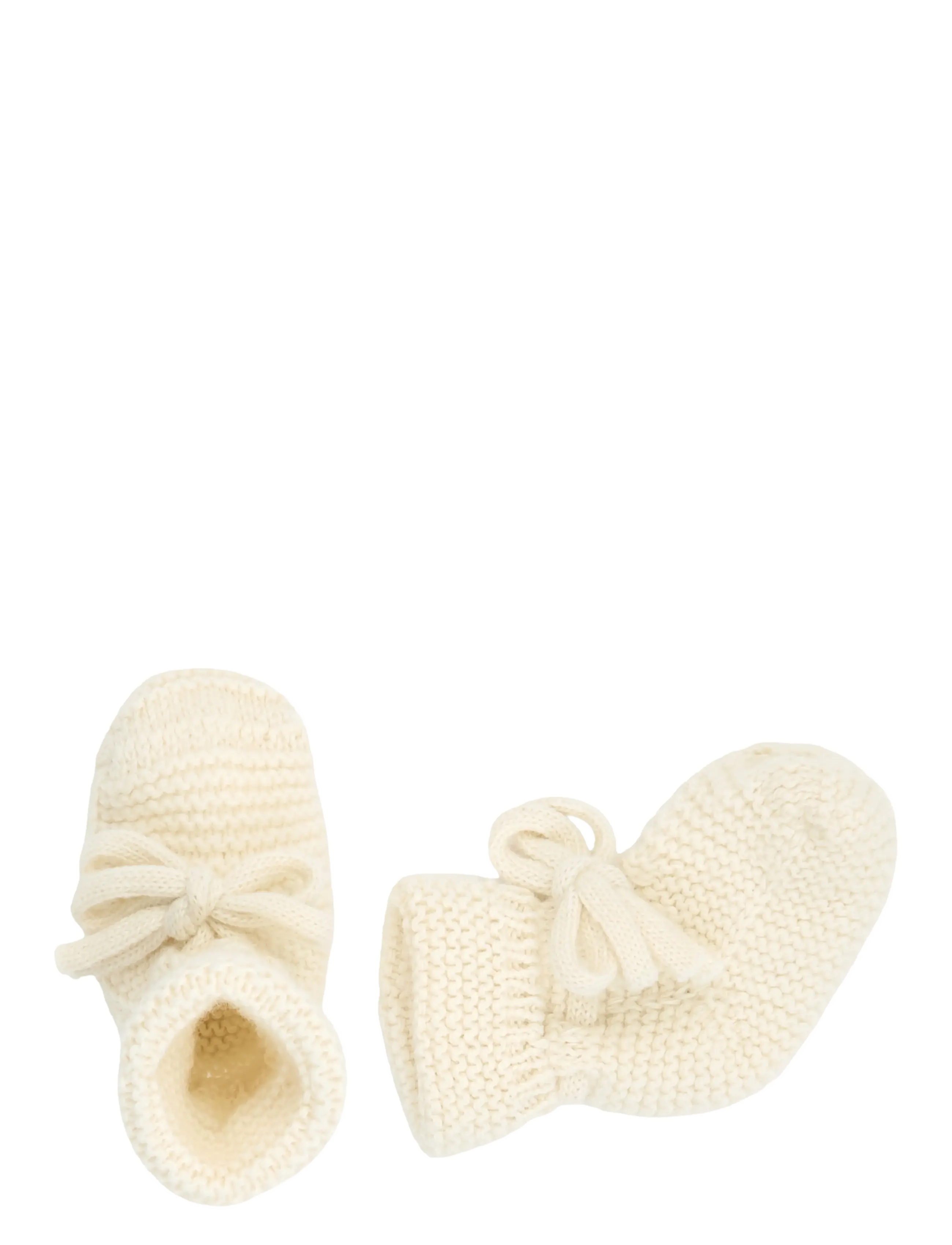 Müsli - Wool knit booties - oat 013040401 - 2