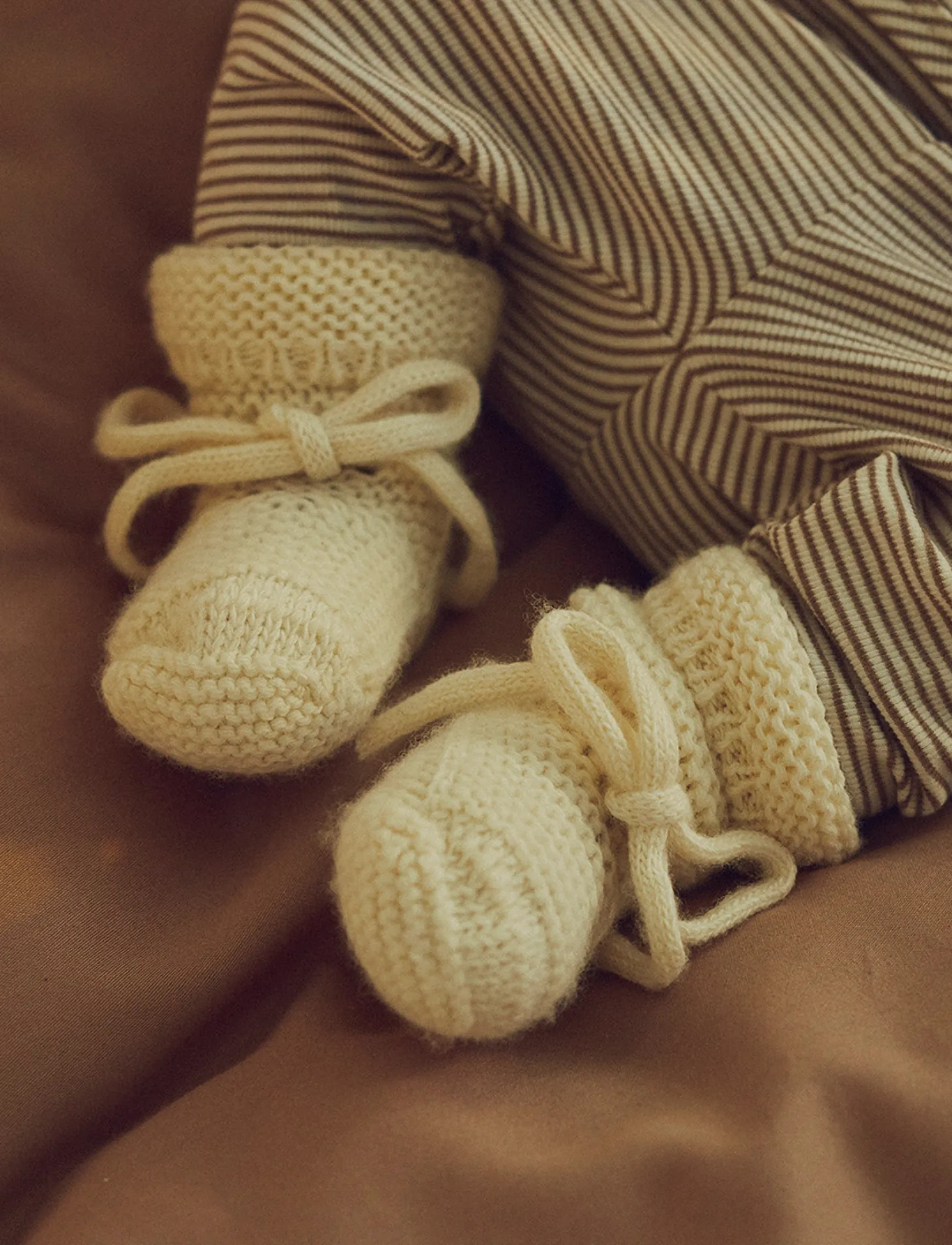 Müsli - Wool knit booties - oat 013040401 - 3