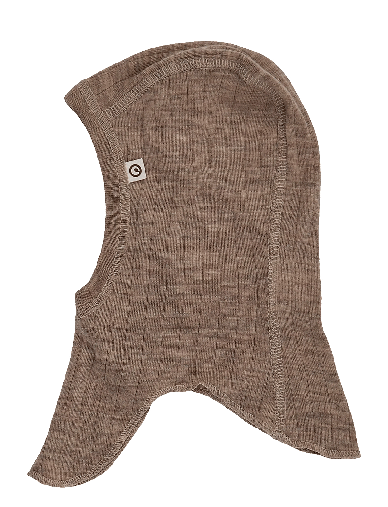Müsli by Green Cotton - Woolly rib balaclava - winteraccessoires - walnut melange - 0