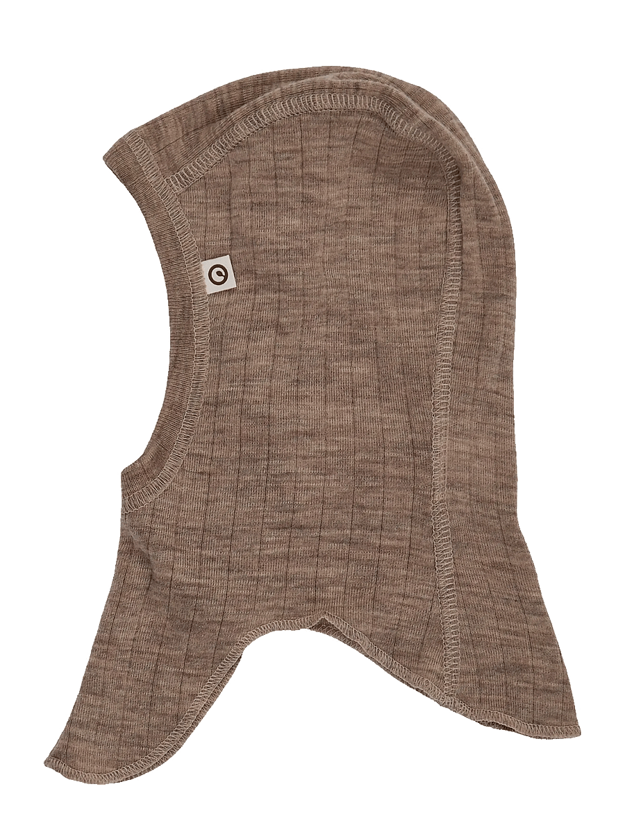 Müsli by Green Cotton - Woolly rib balaclava - vinter tilbehør - walnut melange - 0