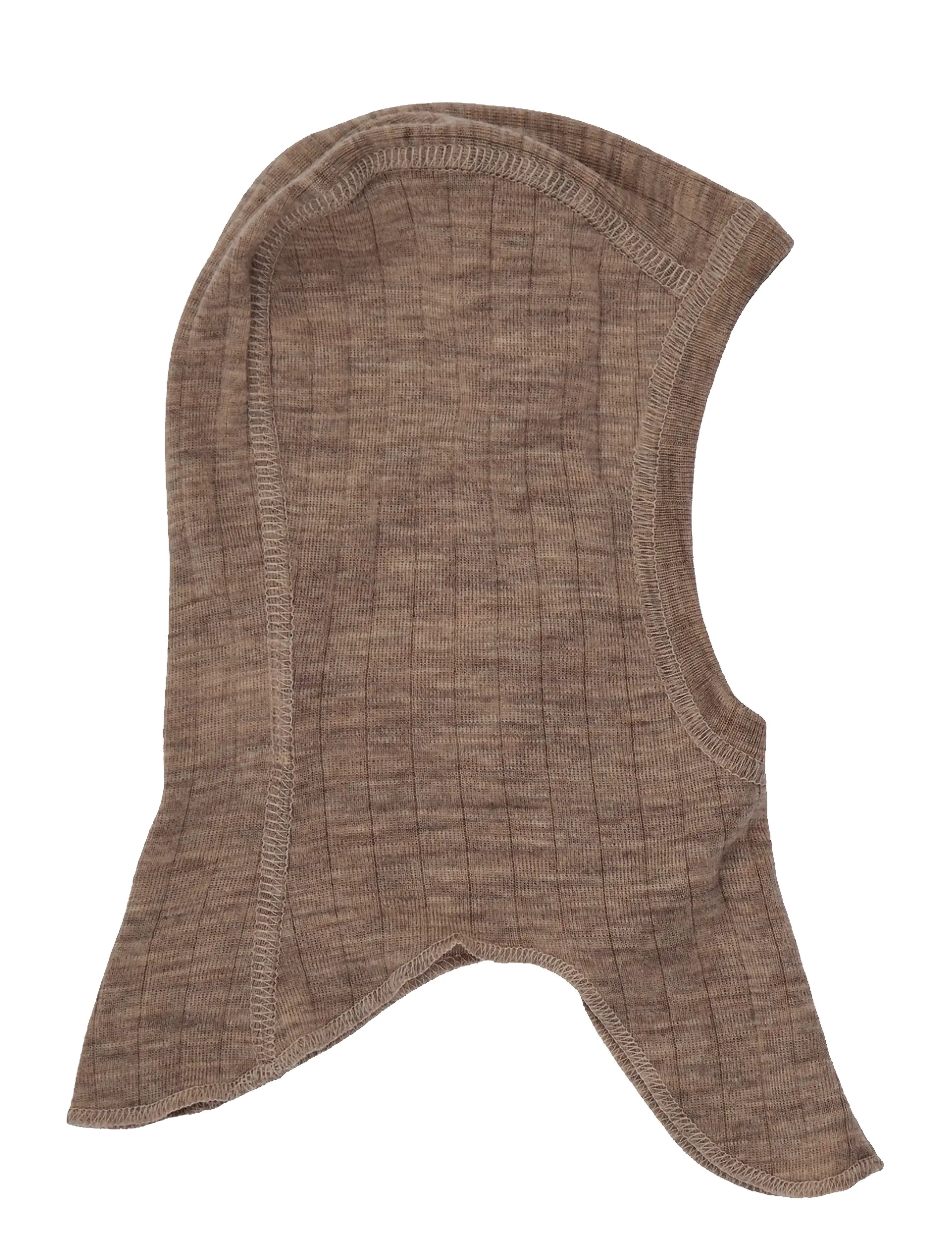 Müsli by Green Cotton - Woolly rib balaclava - vinter tilbehør - walnut melange - 1