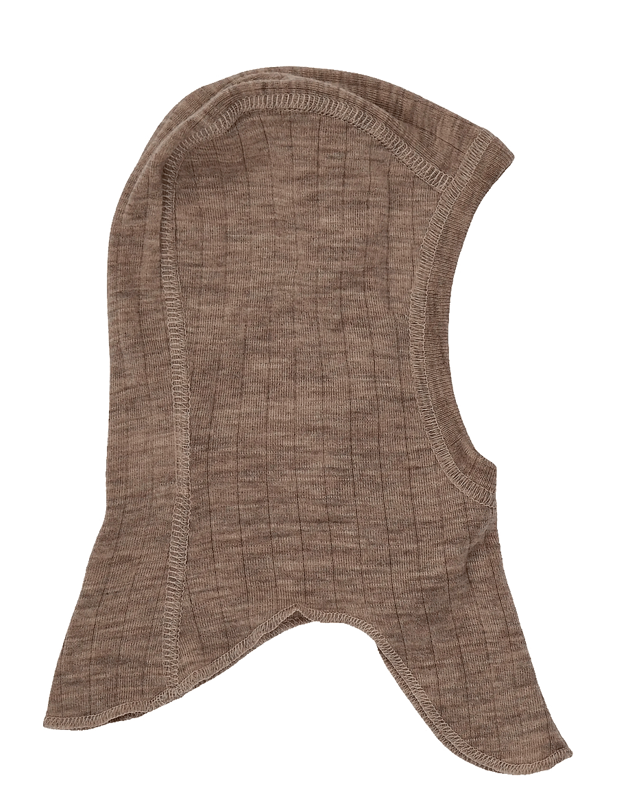 Müsli by Green Cotton - Woolly rib balaclava - vinter tilbehør - walnut melange - 1