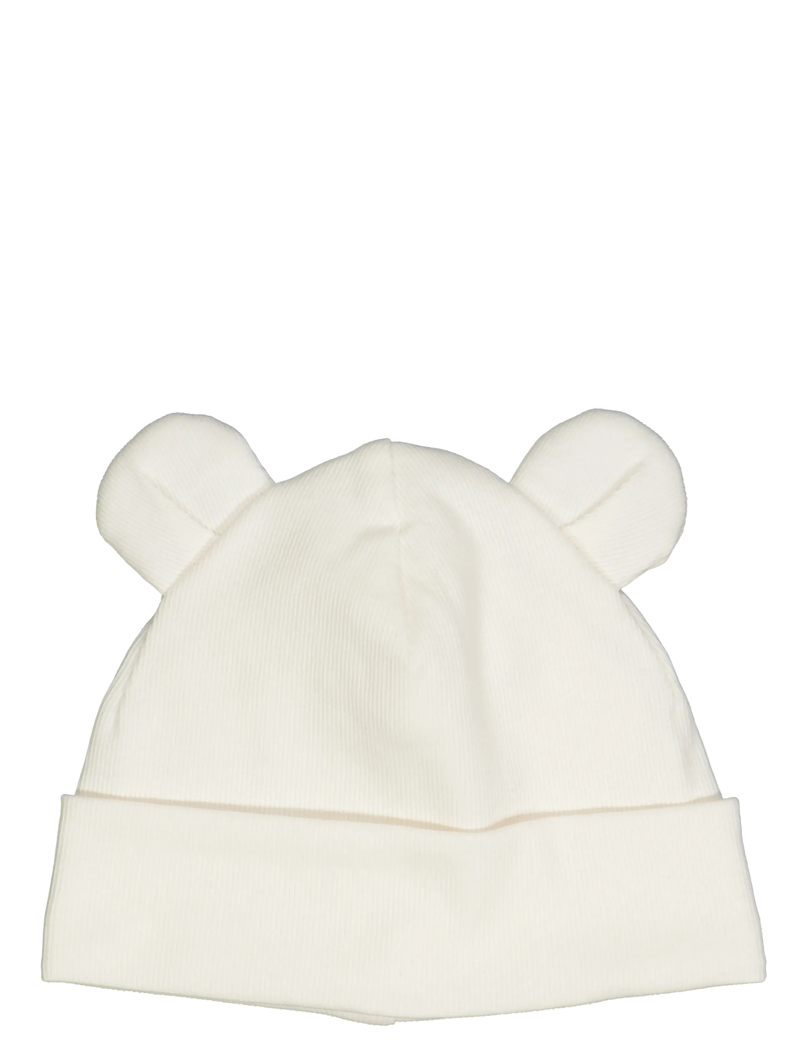 Müsli by Green Cotton Rib bear beanie - Kapelusze - BALSAM CREAM / cream