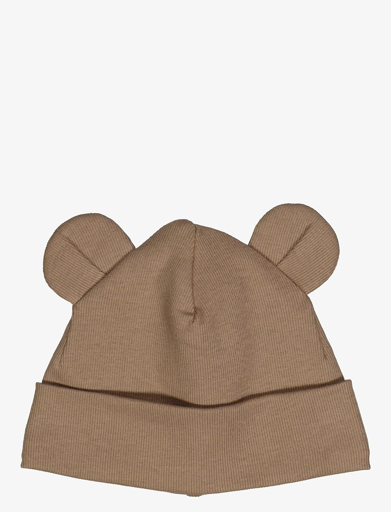 Müsli by Green Cotton - Rib bear beanie - babyhuer - walnut - 1