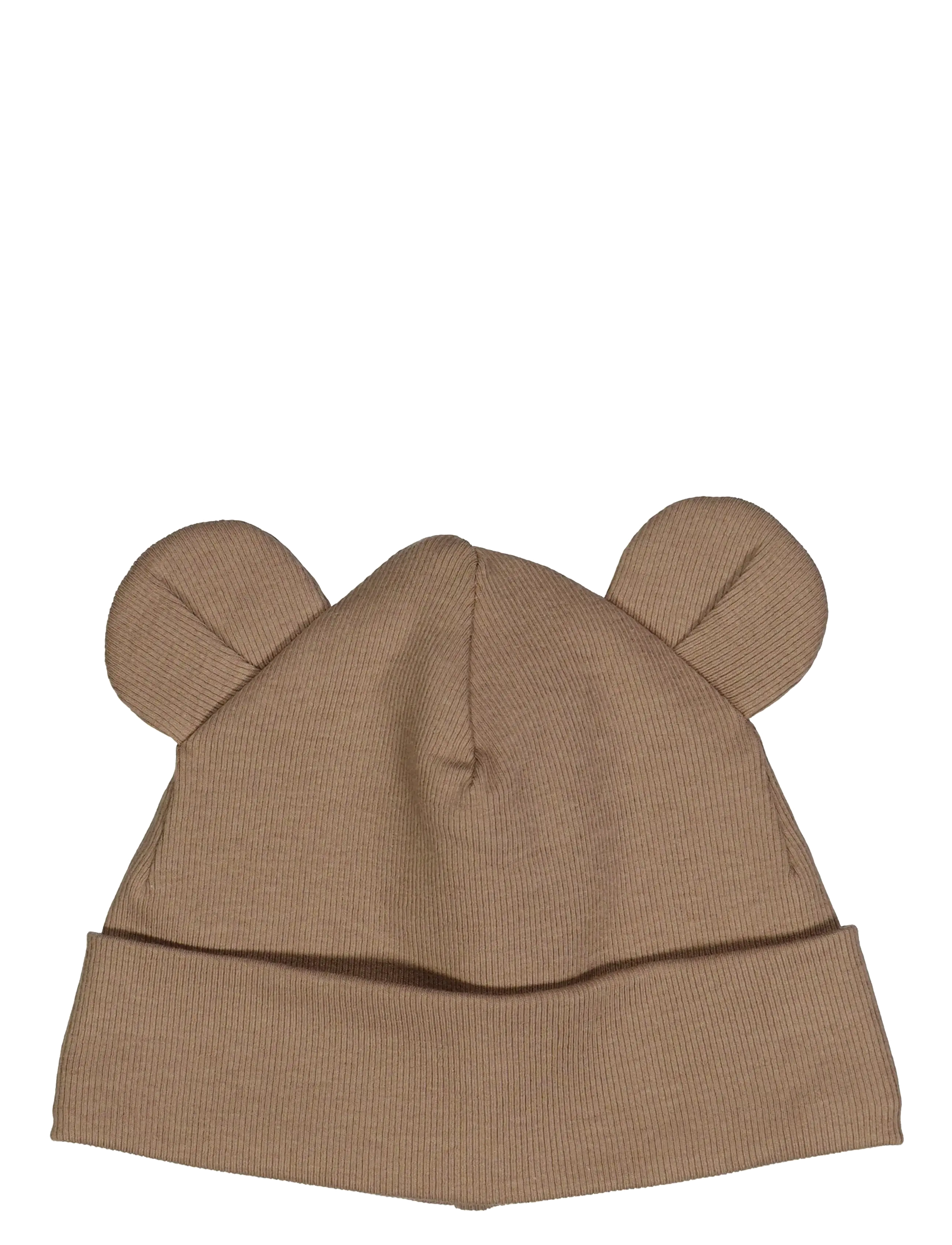 Müsli by Green Cotton Rib bear beanie - Accessoires - WALNUT / beige