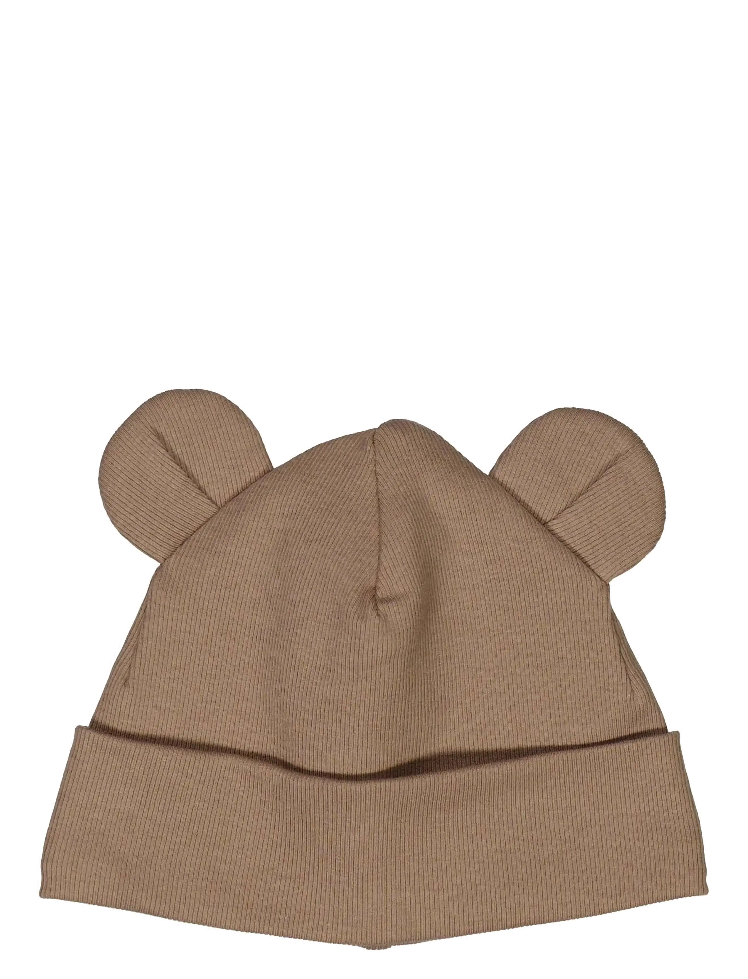 Müsli by Green Cotton - Rib bear beanie - babyhuer - walnut - 2