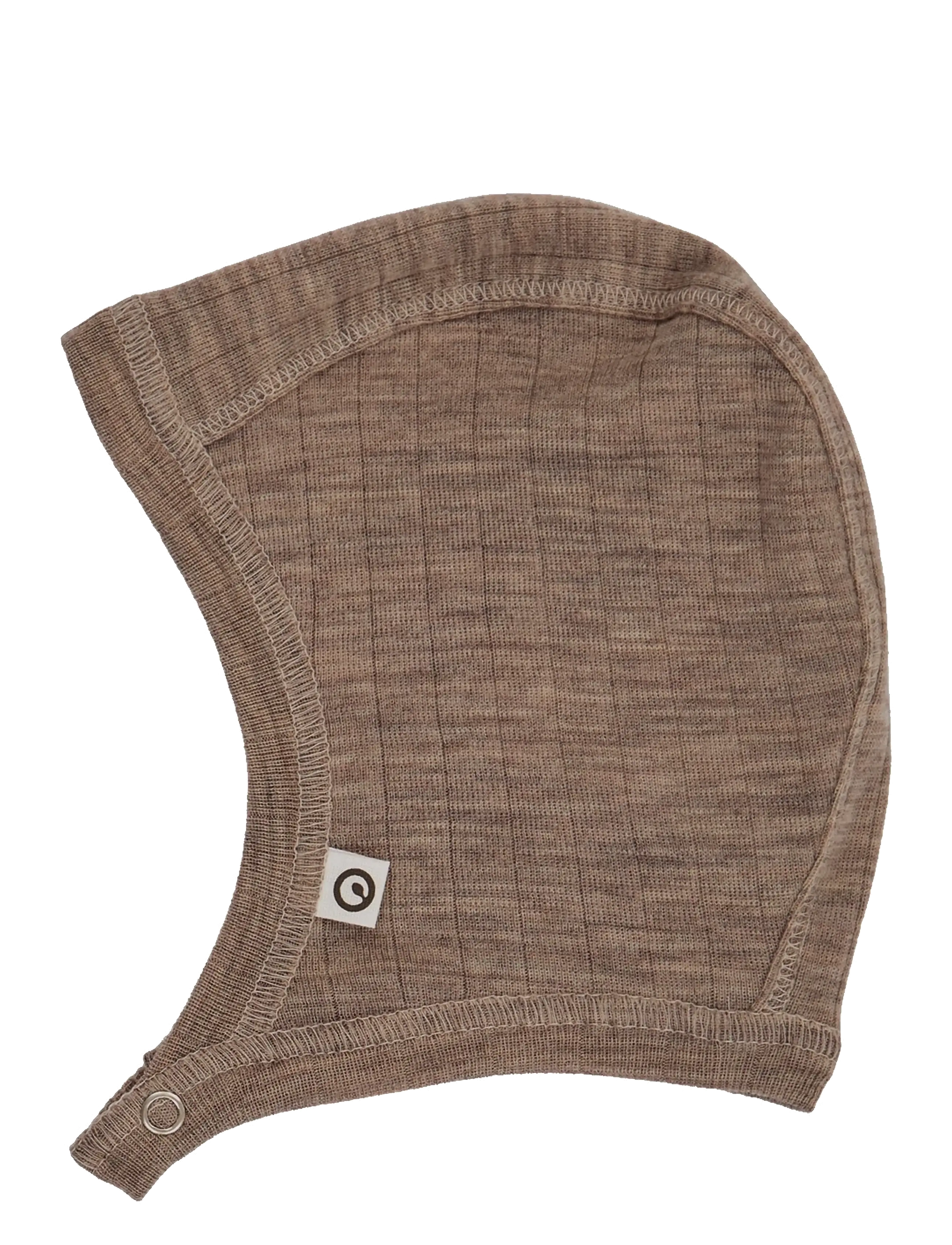 Müsli by Green Cotton Woolly rib hat - Babymössor - WALNUT MELANGE / brown