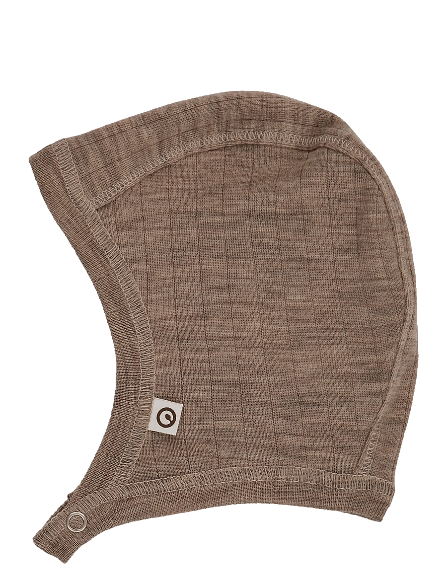 Müsli by Green Cotton - Woolly rib hat - babyhuer - walnut melange - 1
