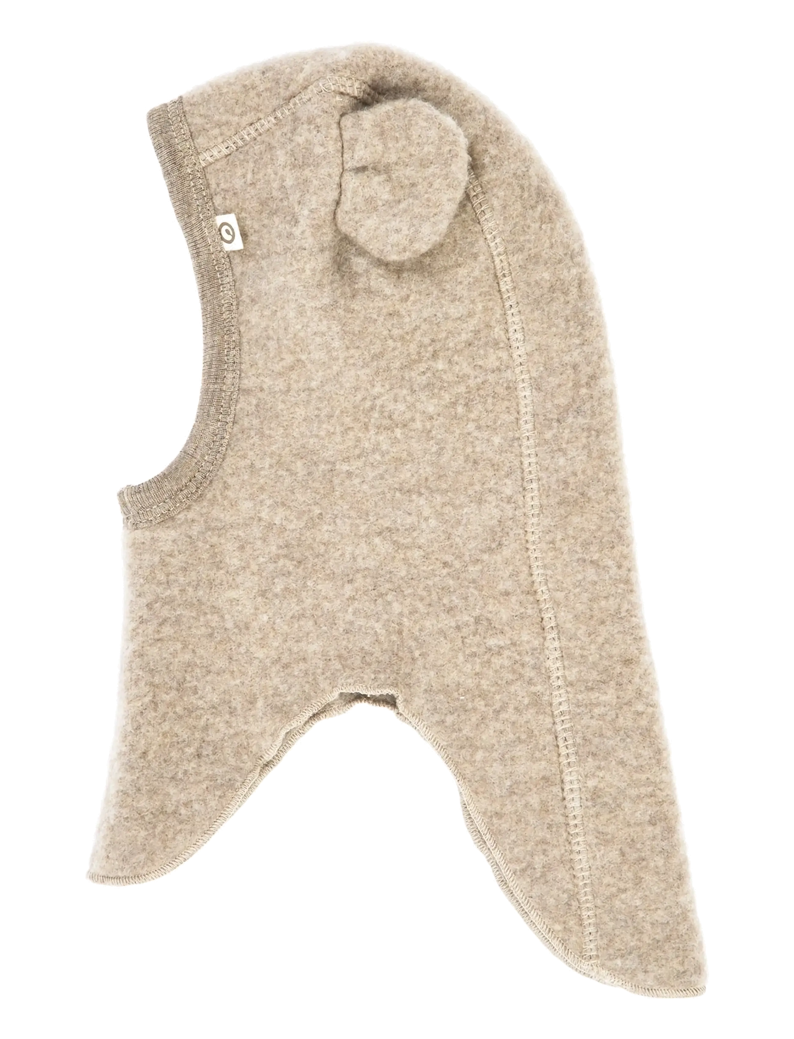 Müsli by Green Cotton Woolly fleece bear balaclava - Müsli by Green Cotton - BALSAM MELANGE / beige
