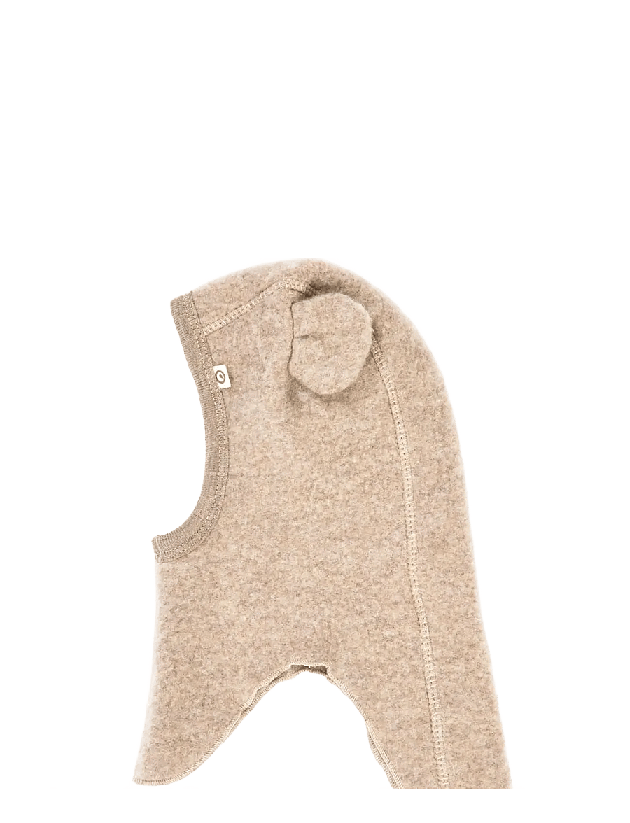 Müsli by Green Cotton - Woolly fleece bear balaclava - vinteraccessoarer - balsam melange - 2