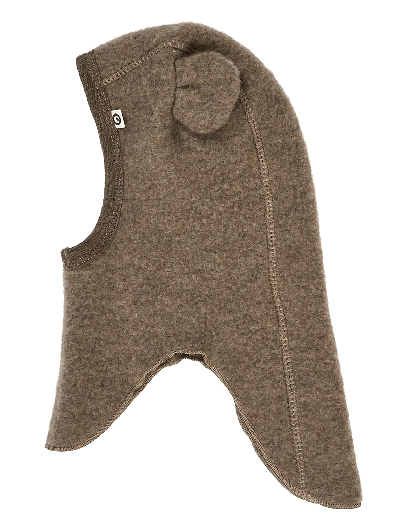 Müsli by Green Cotton - Woolly fleece bear balaclava - talveaksessuaarid - walnut melange - 1