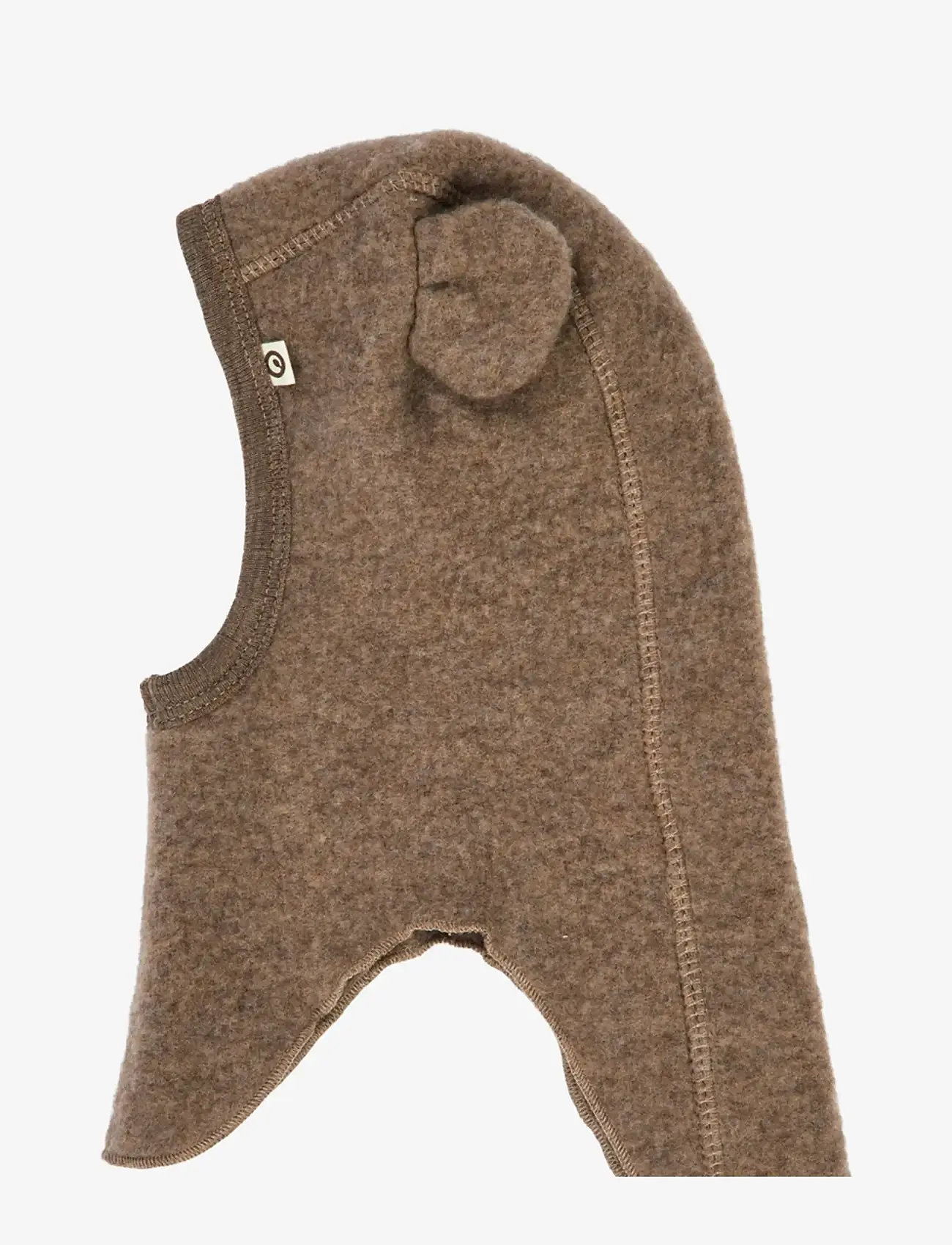 Müsli by Green Cotton - Woolly fleece bear balaclava - talveaksessuaarid - walnut melange - 2