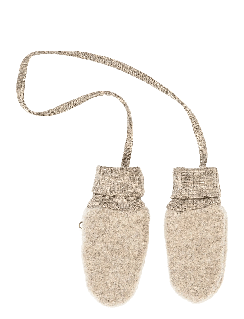Müsli by Green Cotton - Woolly fleece mittens - handsker - balsam melange - 0