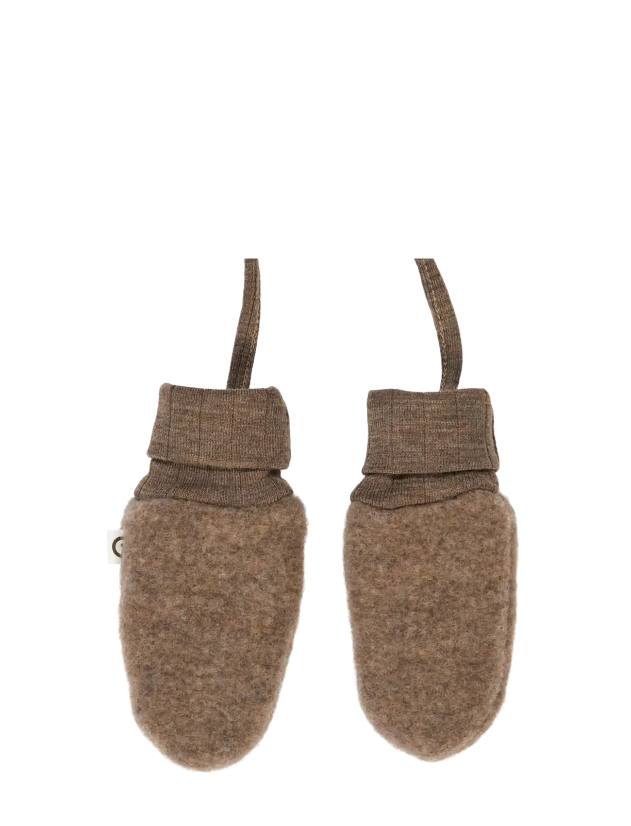 Müsli by Green Cotton - Woolly fleece mittens - handsker - walnut melange - 1
