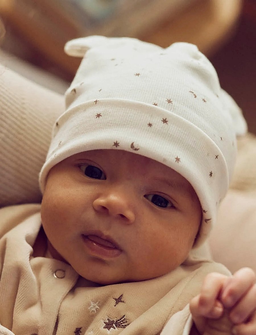 Müsli by Green Cotton - Sparkle bear beanie - babymützen - balsam cream/ walnut/ oat - 3
