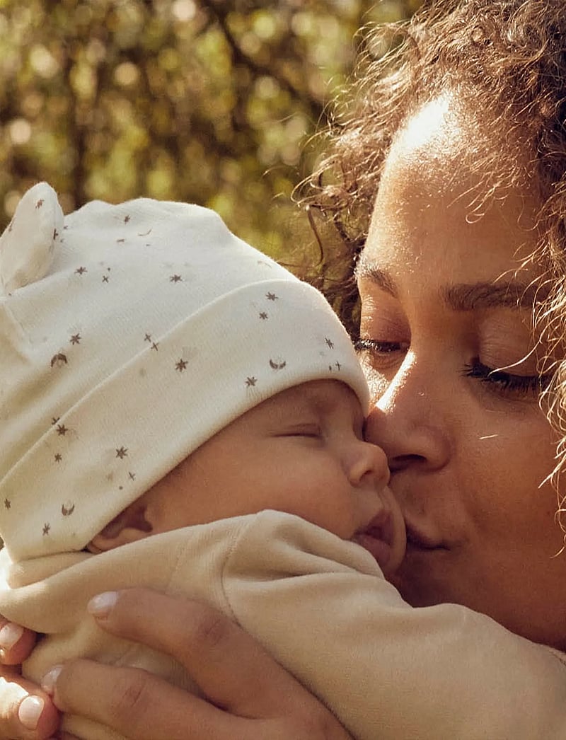 Müsli by Green Cotton - Sparkle bear beanie - beebimütsid - balsam cream/ walnut/ oat - 5