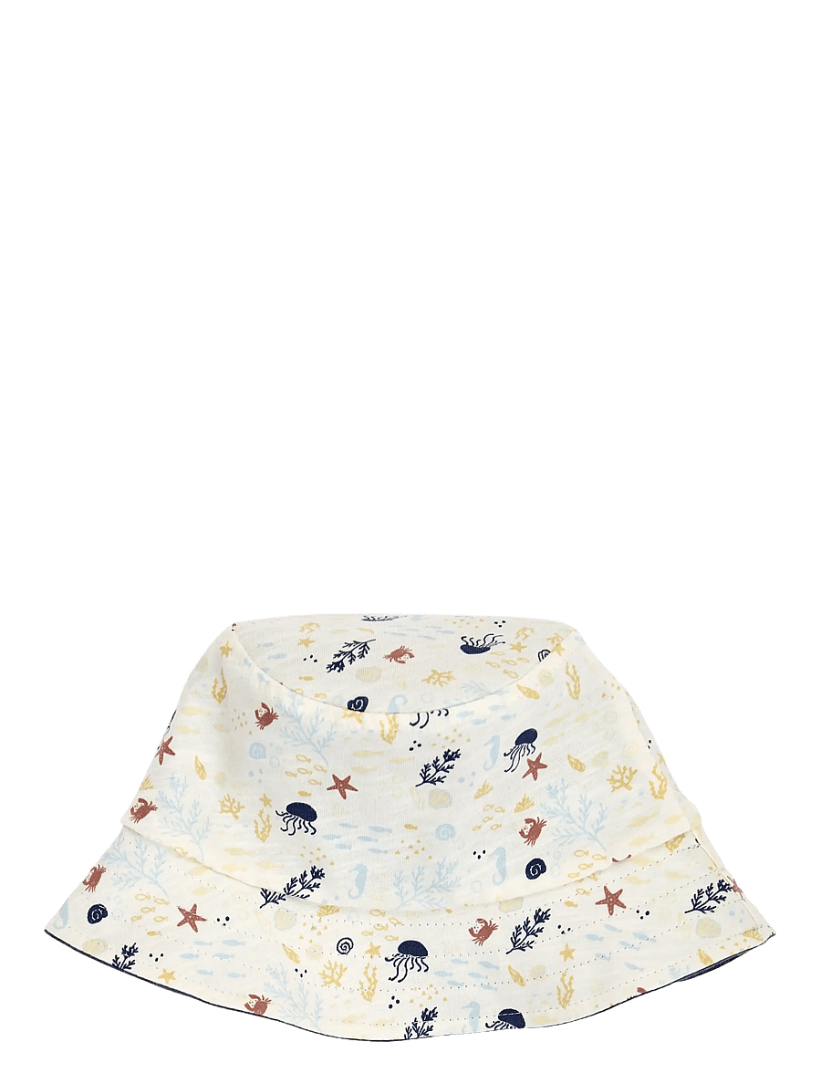 Müsli by Green Cotton - Sea reversible bucket hat baby - winteraccessoires - chambray - 2