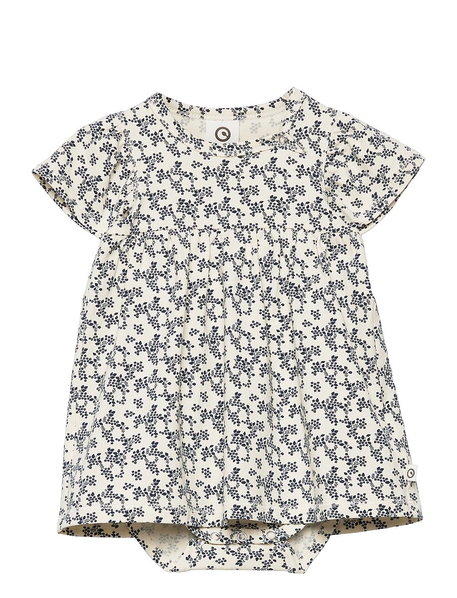 Müsli by Green Cotton - Meadow s/s dress body - midnight - 0
