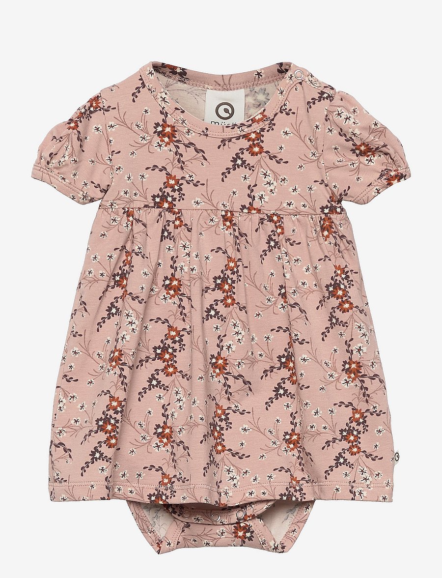 Müsli by Green Cotton - Geranium s/s dress body - rose sugar - 0